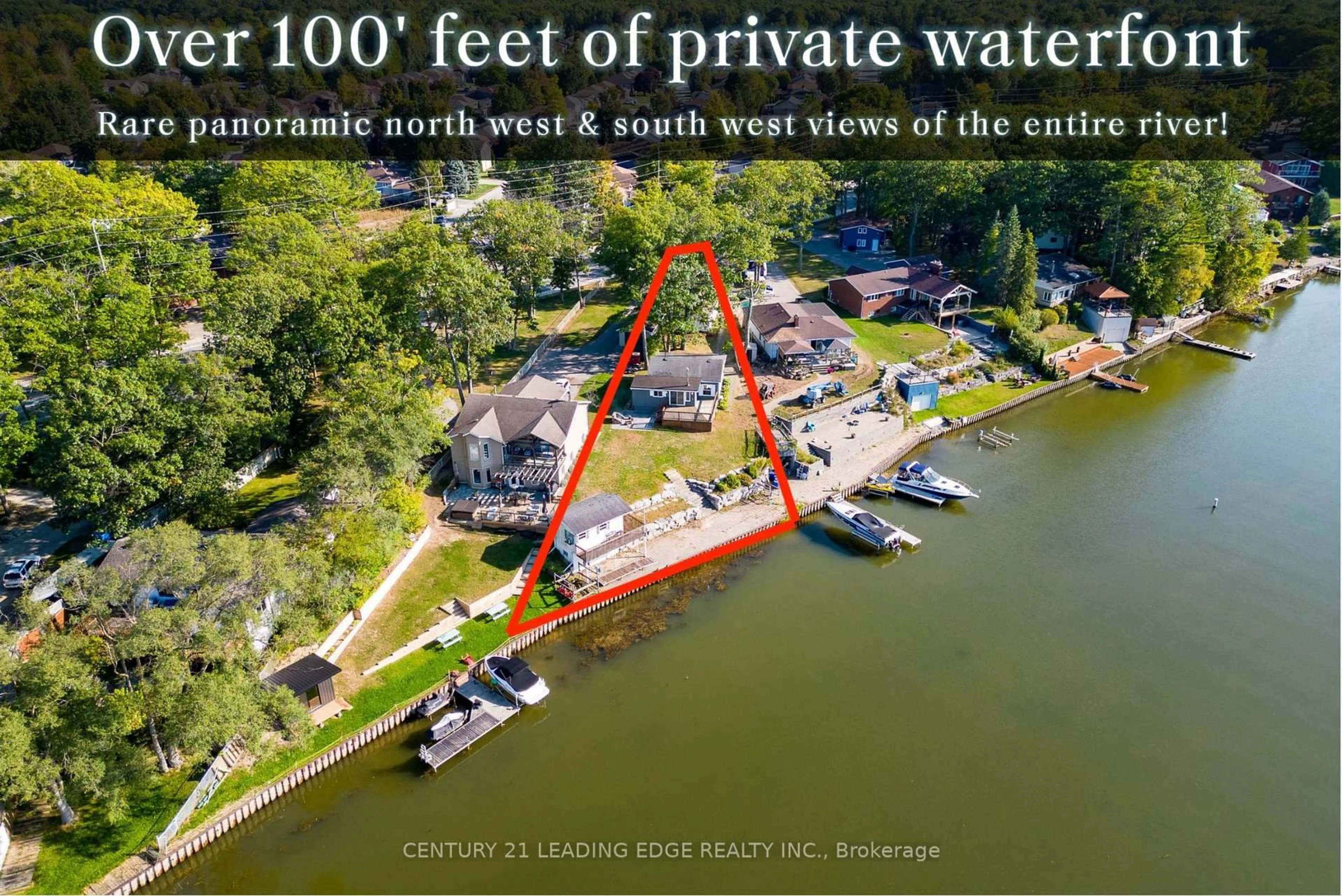 A pic from outside/outdoor area/front of a property/back of a property/a pic from drone, water/lake/river/ocean view for 1988 River Rd, Wasaga Beach Ontario L9Z 2W1