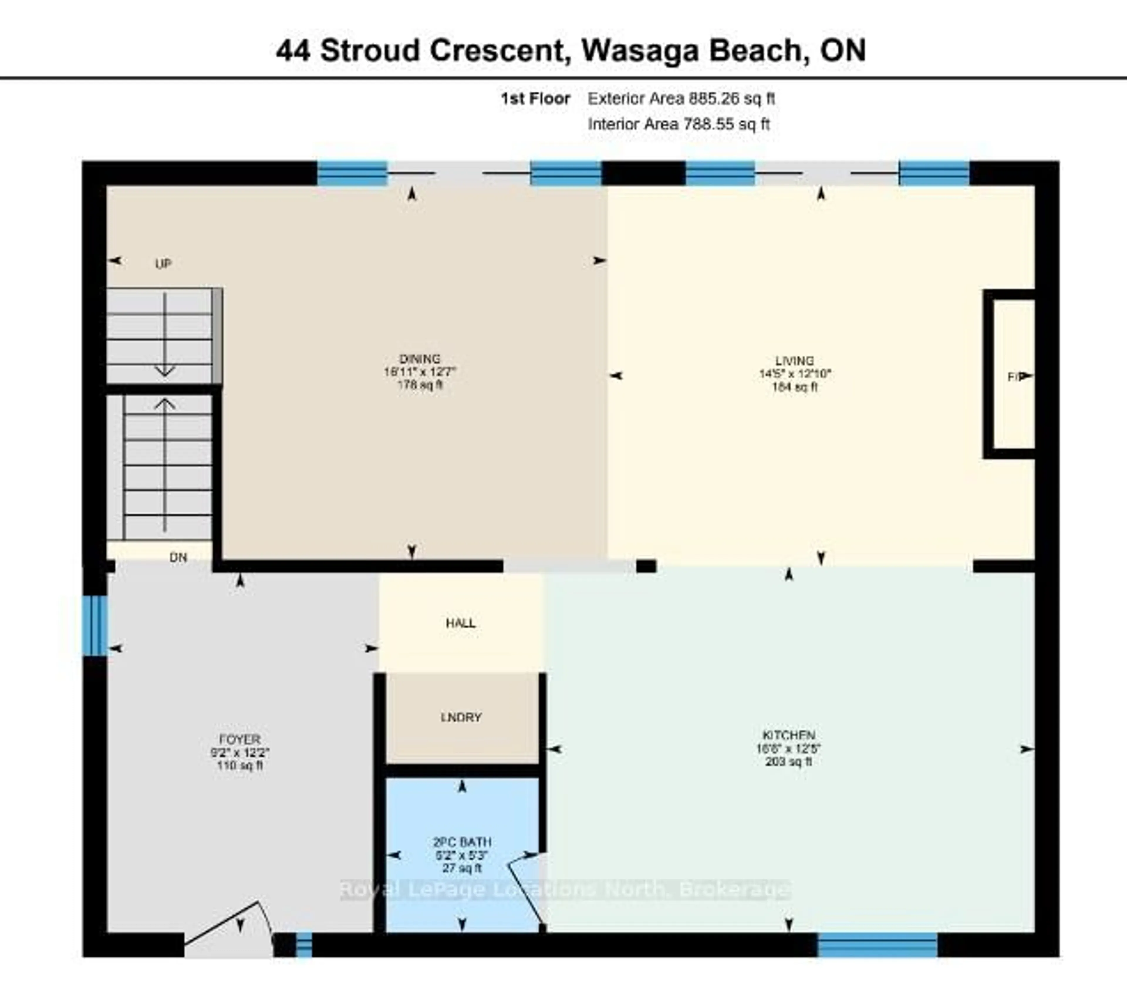 Floor plan for 44 STROUD Cres, Wasaga Beach Ontario L9Z 2T5