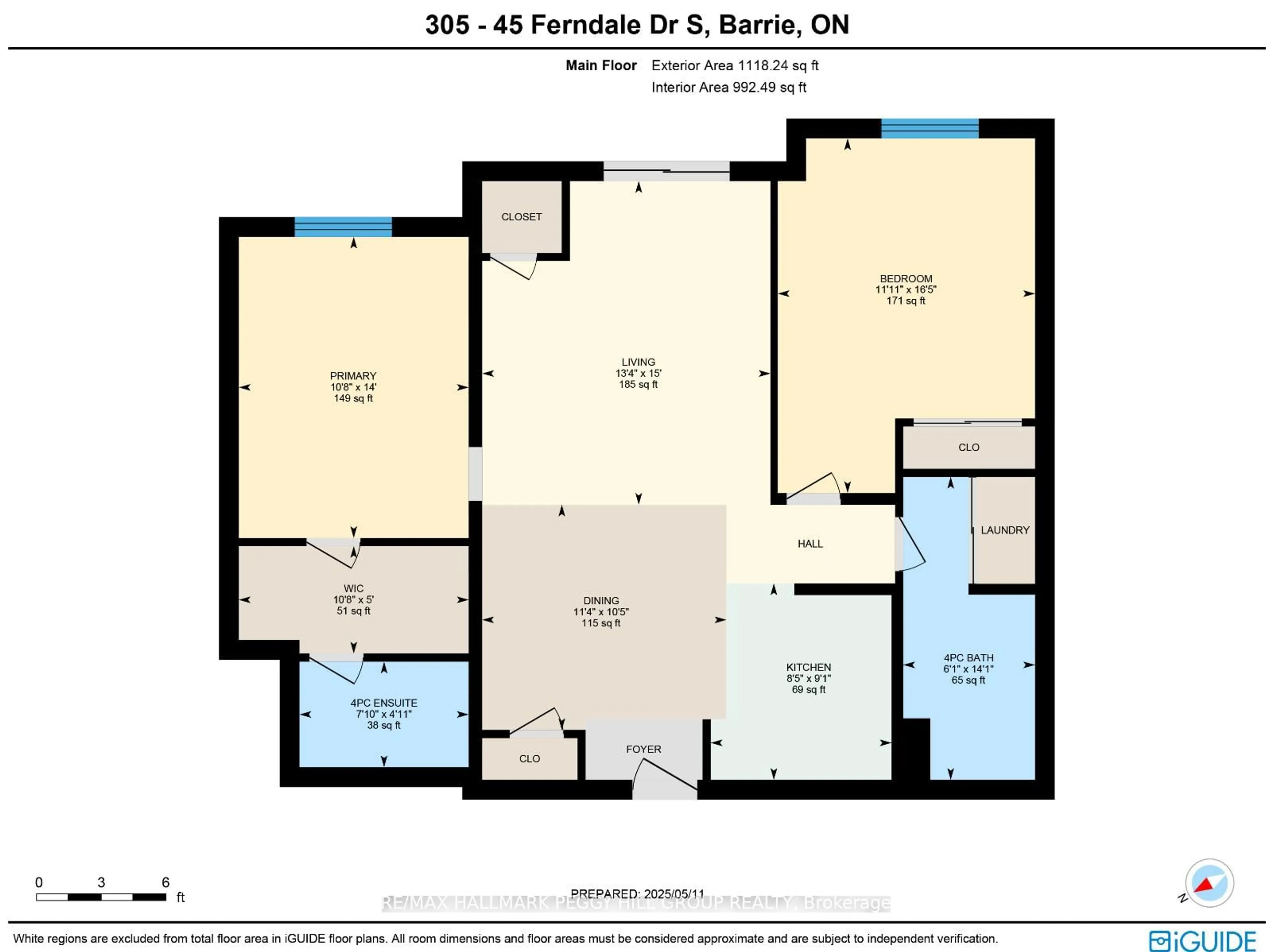 Floor plan for 45 Ferndale Dr #305, Barrie Ontario L4N 5W7