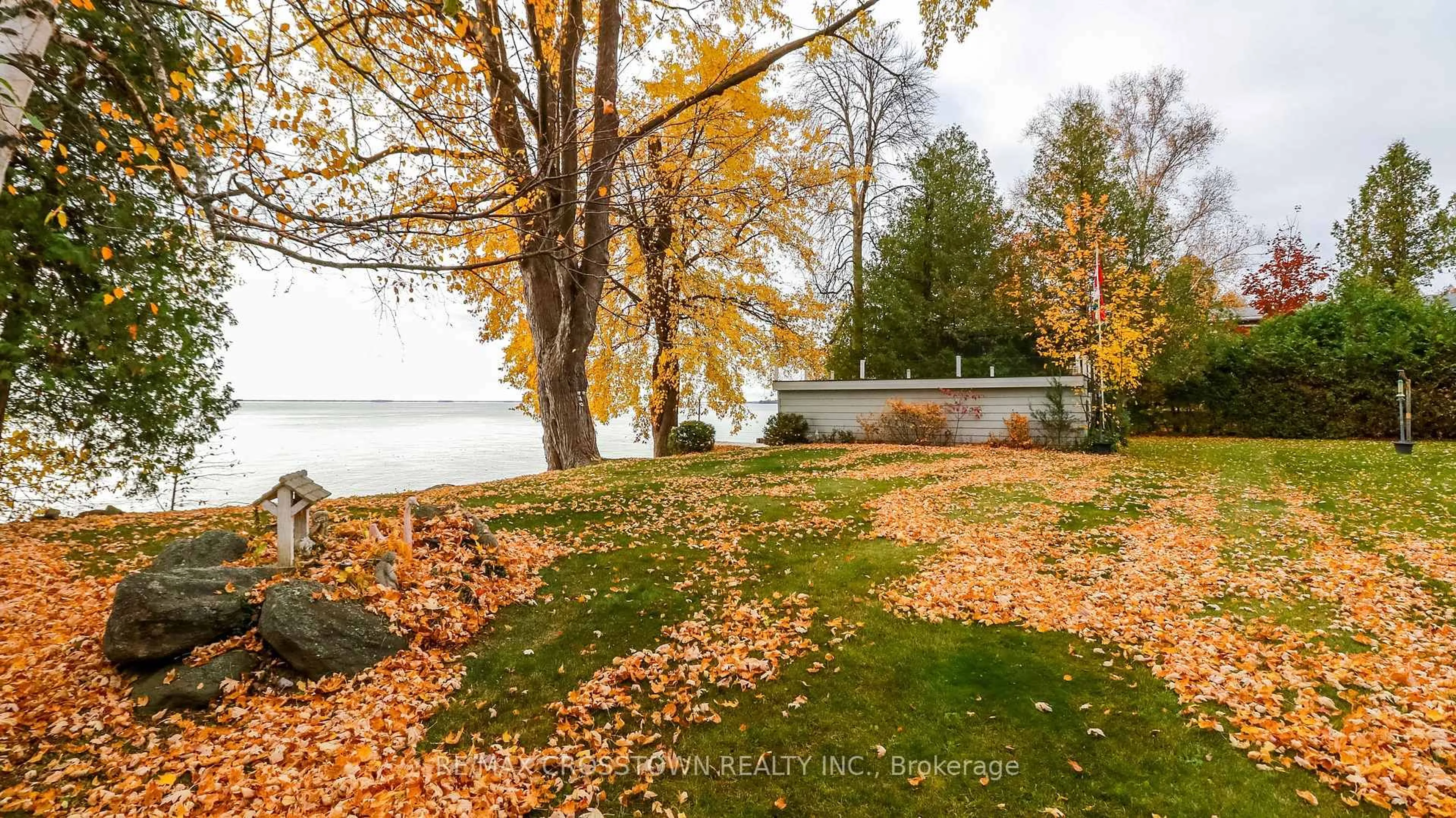 Patio, water/lake/river/ocean view for 155 Parkside Dr, Oro-Medonte Ontario L3V 0K2