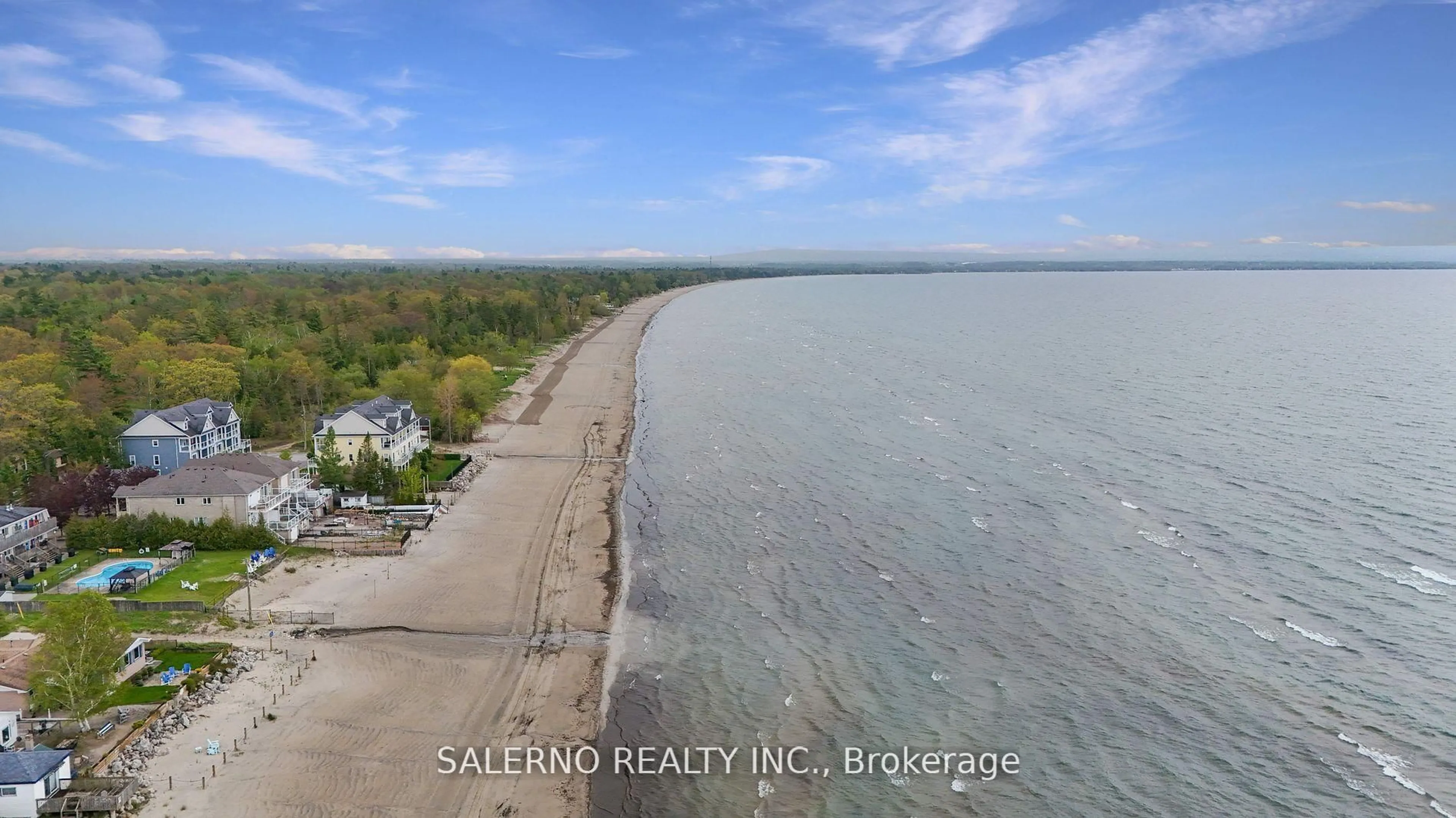 A pic from outside/outdoor area/front of a property/back of a property/a pic from drone, water/lake/river/ocean view for 50 Linda Lane, Wasaga Beach Ontario L9Z 2C7