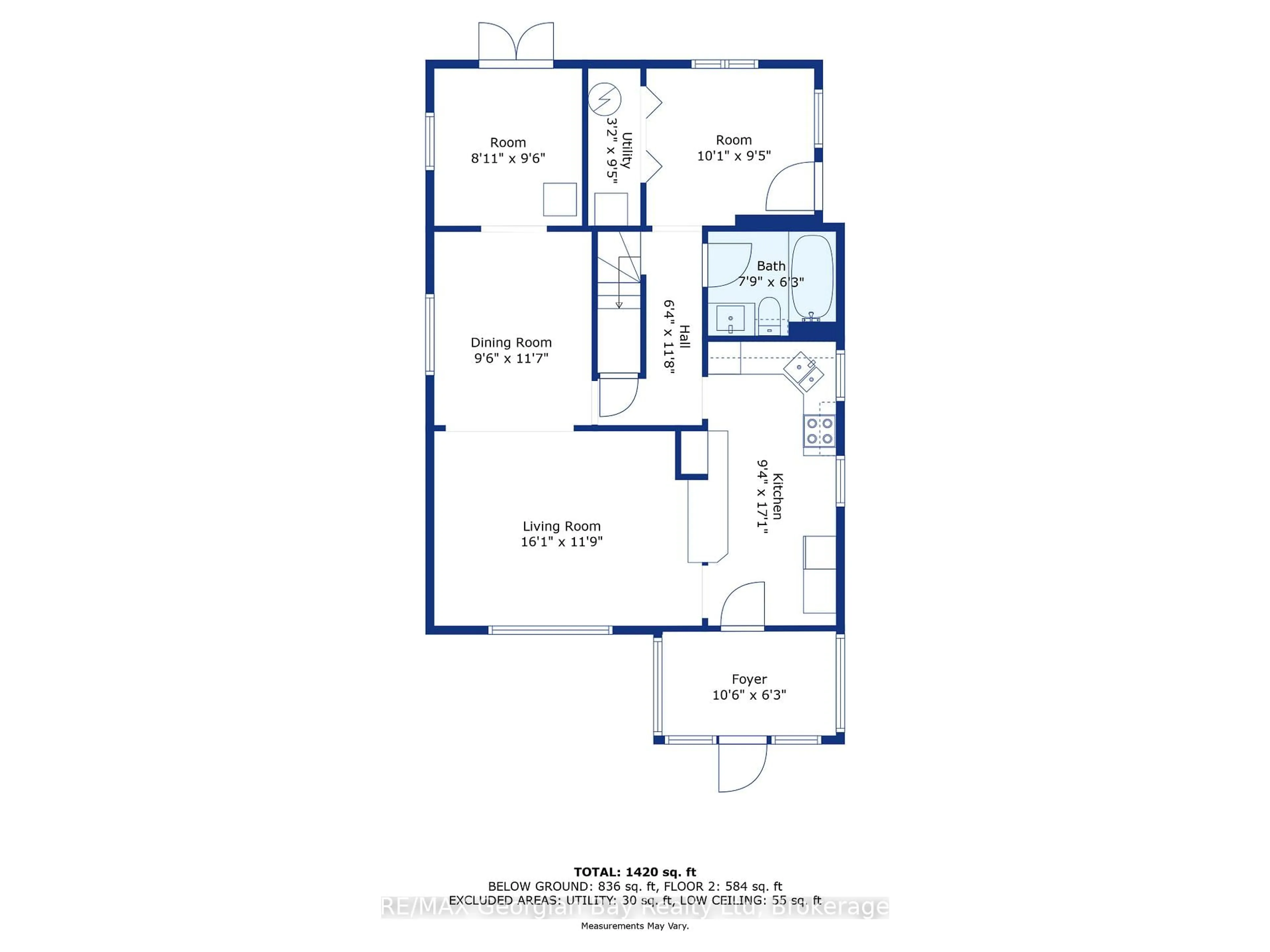 Floor plan for 163 Eighth St, Midland Ontario L4R 4A7