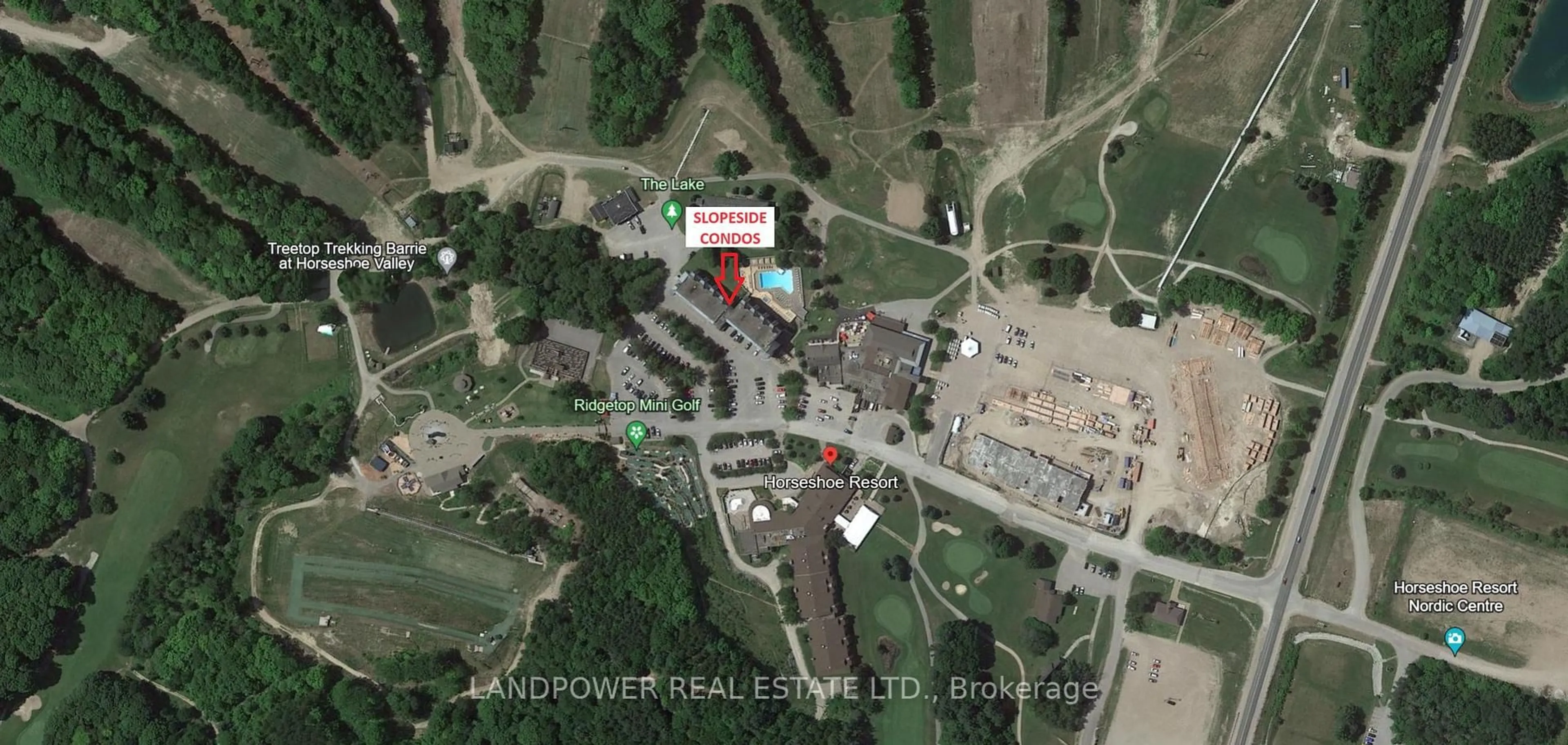 A pic from outside/outdoor area/front of a property/back of a property/a pic from drone, street for 80 Horseshoe Blvd #403, Oro-Medonte Ontario L4M 4Y8