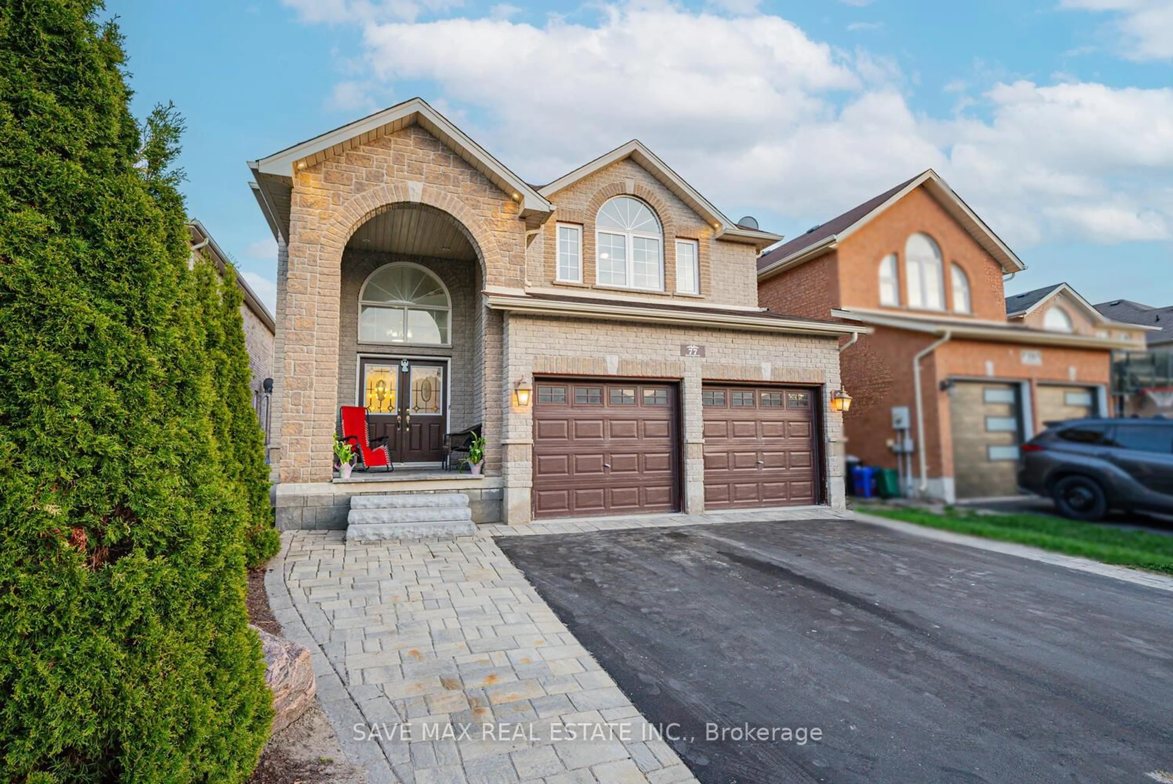 Home with brick exterior material, street for 77 Sovereign's Gate, Barrie Ontario L4N 0Y9