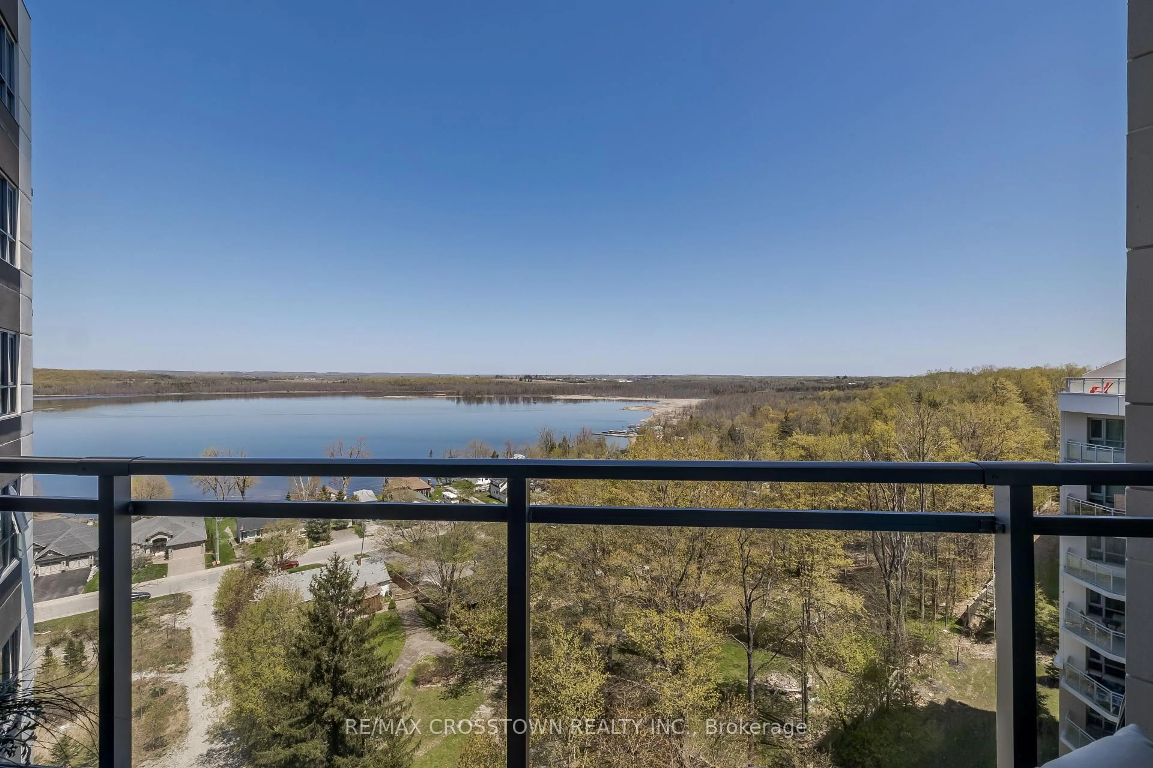 Balcony in the apartment, water/lake/river/ocean view for 56 Lakeside Terr #908, Barrie Ontario L4M 0L4