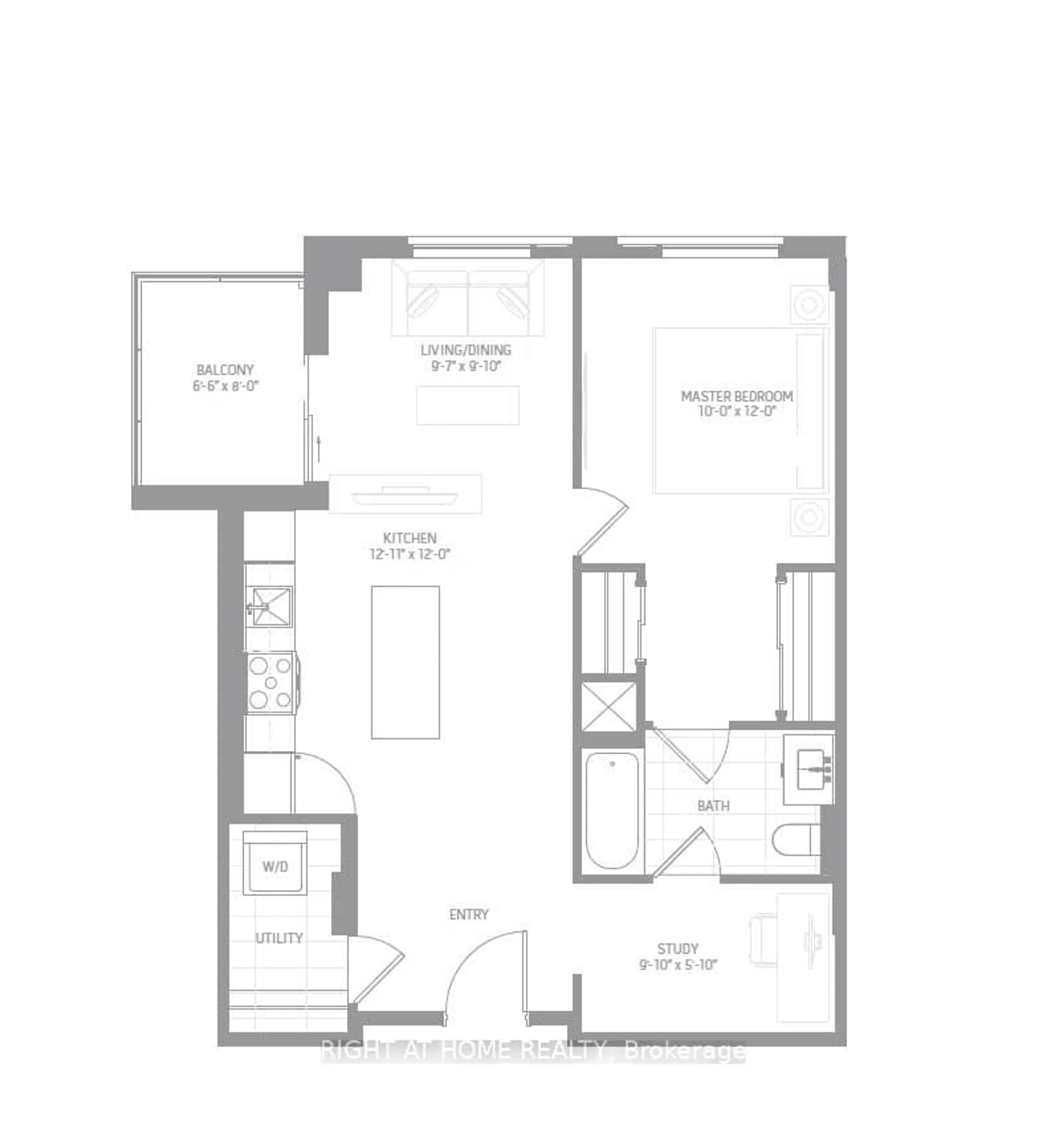 Floor plan for 185 Dunlop St #519, Barrie Ontario L4M 1B2