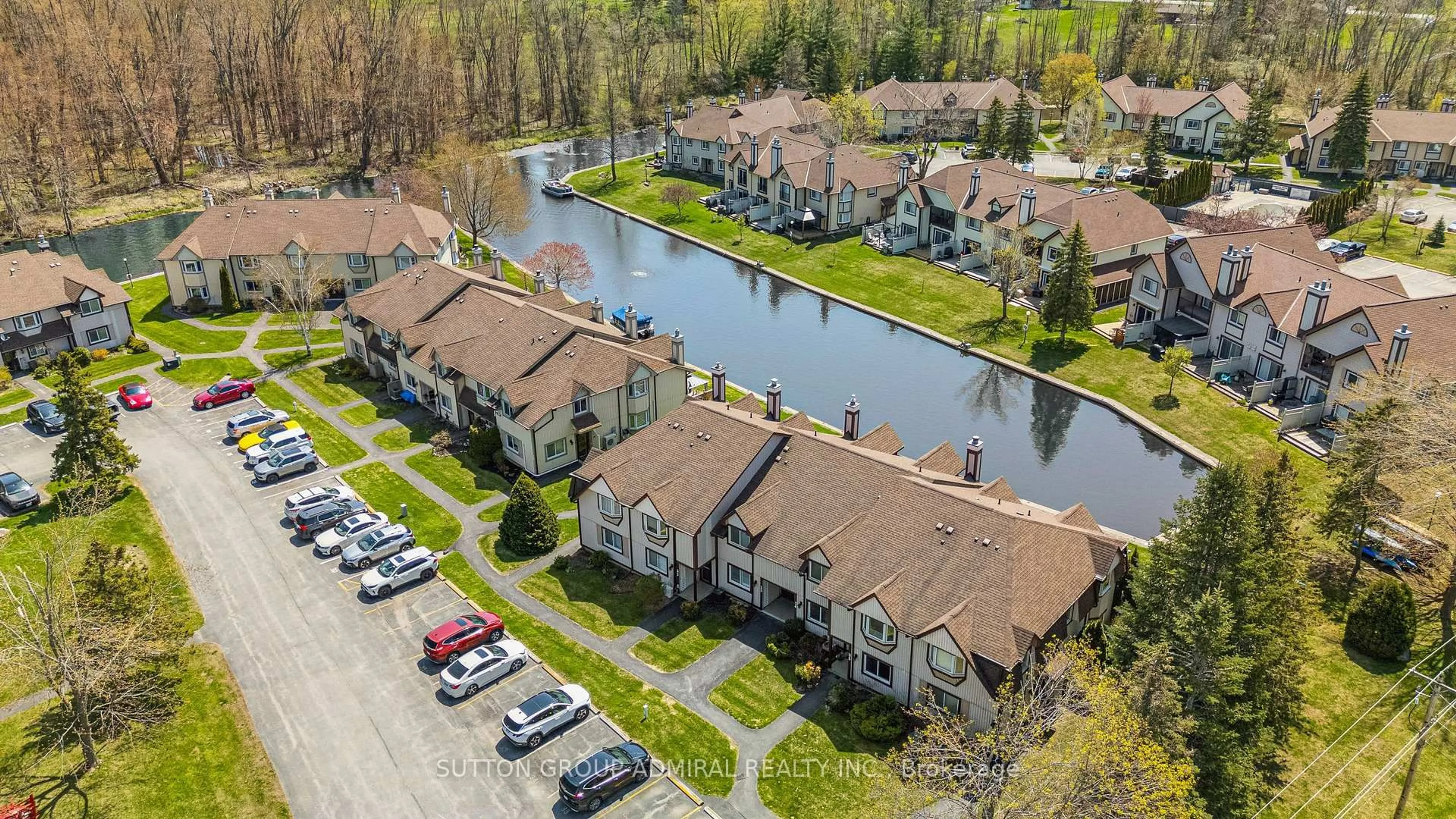 A pic from outside/outdoor area/front of a property/back of a property/a pic from drone, water/lake/river/ocean view for 21 Laguna Pkwy #35, Ramara Ontario L0K 1B0