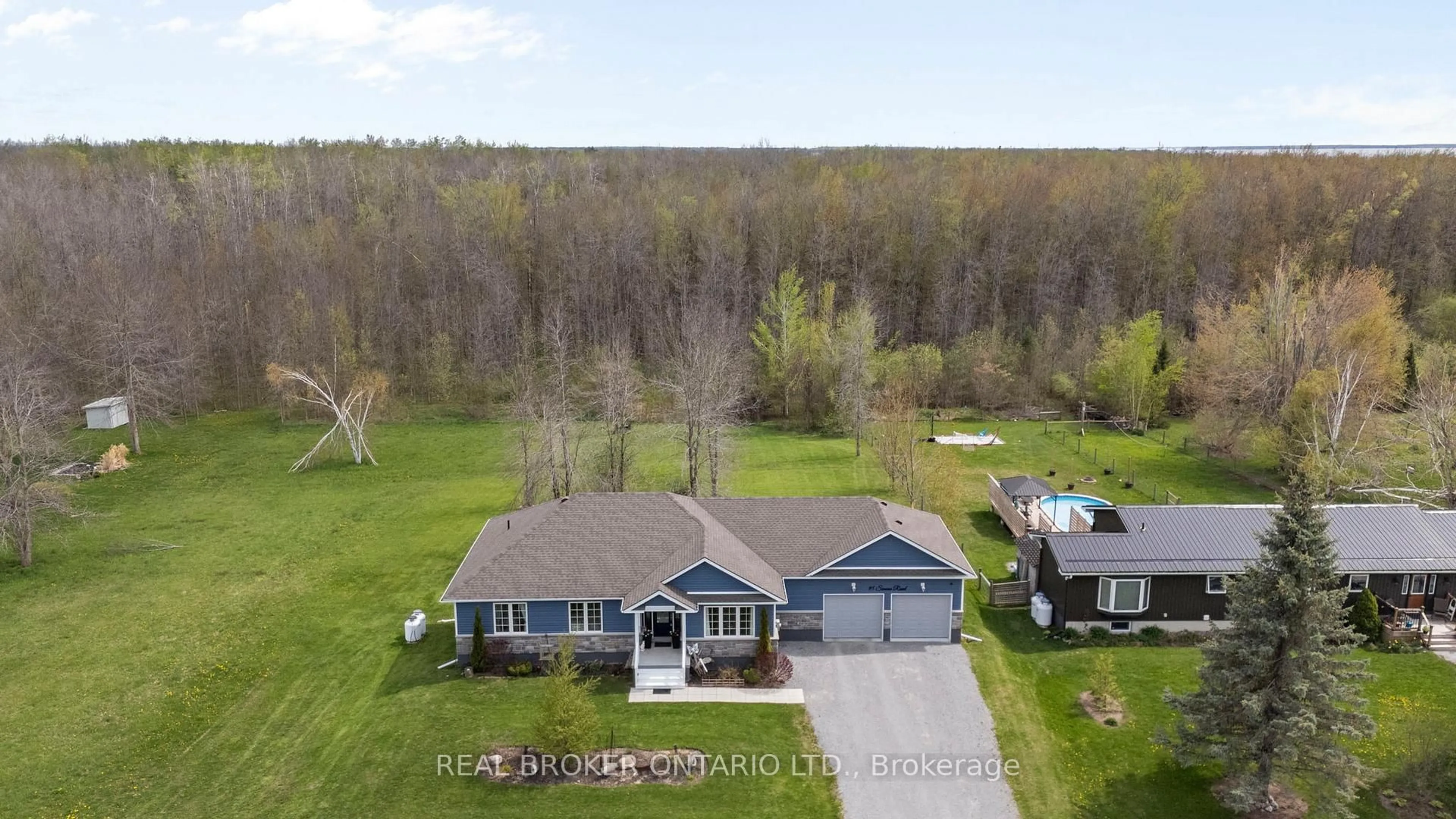 A pic from outside/outdoor area/front of a property/back of a property/a pic from drone, unknown for 95 Simcoe Rd, Ramara Ontario L0K 1B0