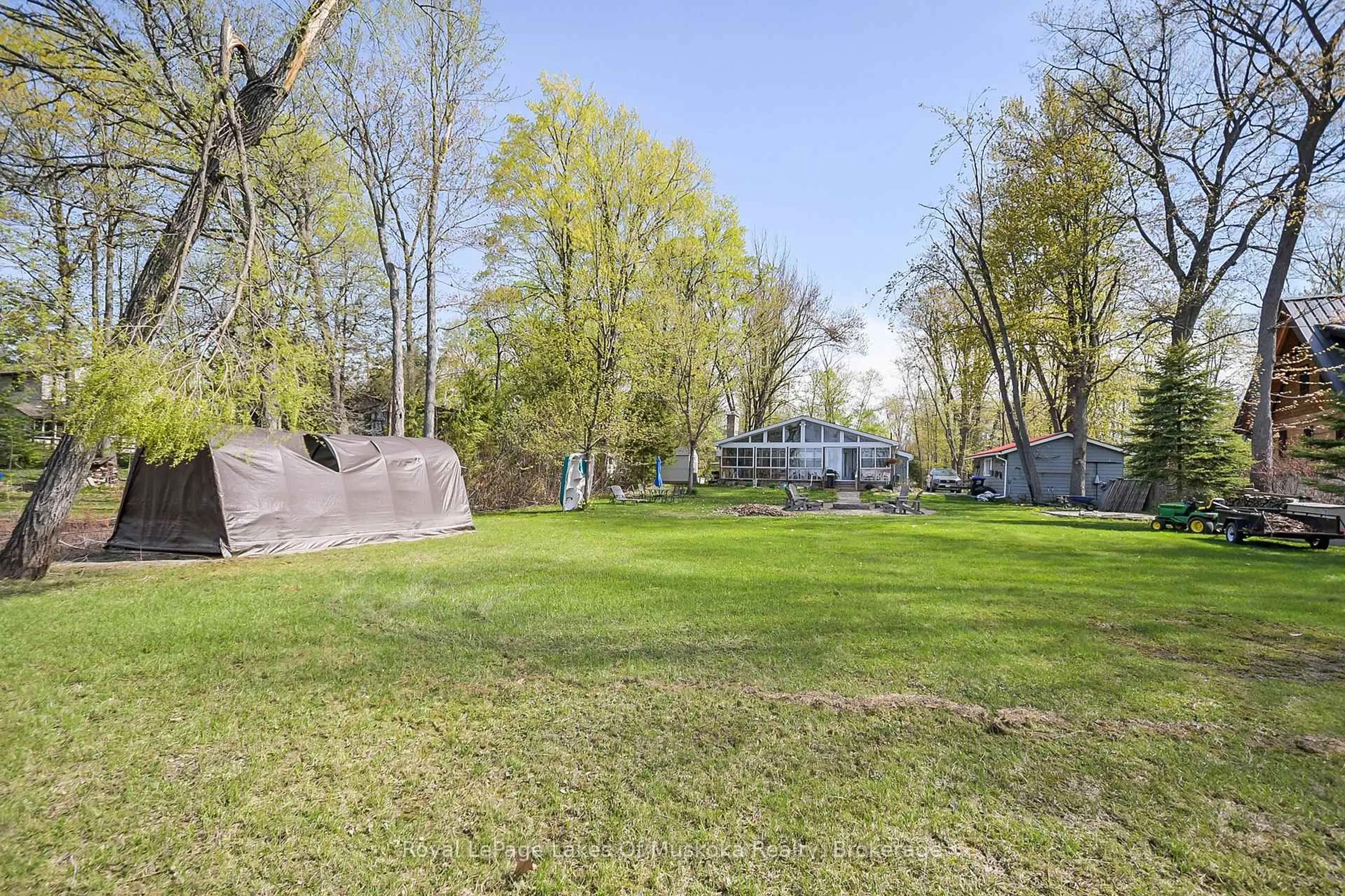 Patio, forest/trees view for 3445 Southwood Beach Blvd, Ramara Ontario L0K 2B0