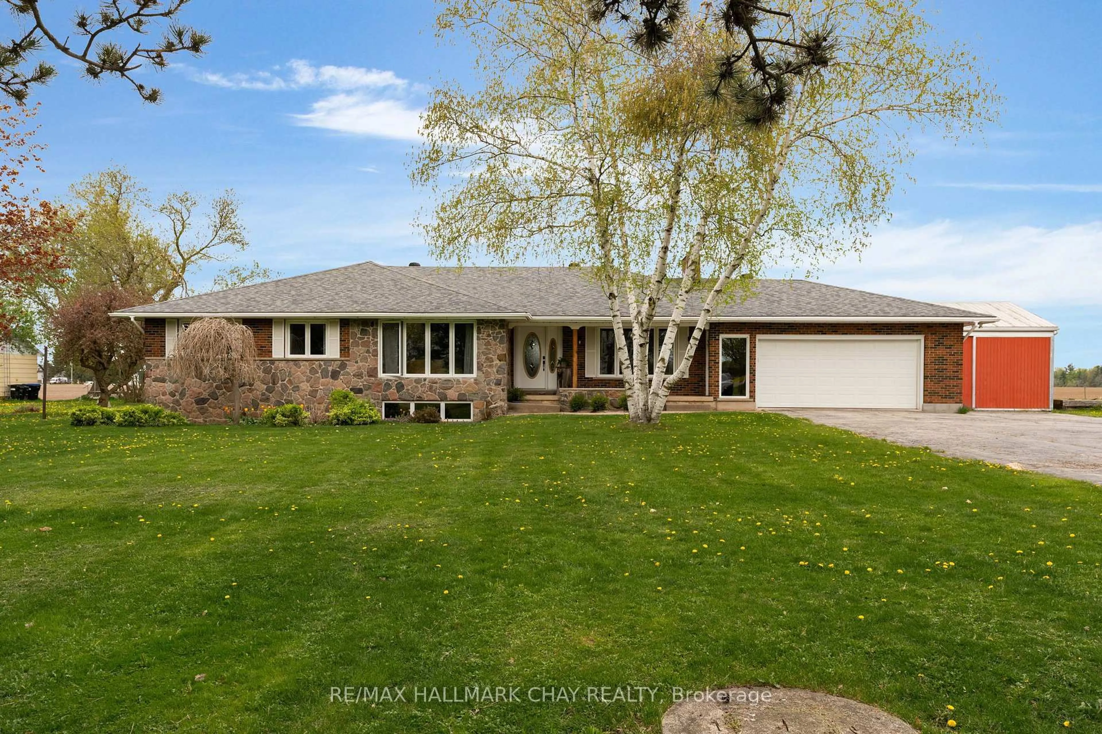A pic from outside/outdoor area/front of a property/back of a property/a pic from drone, water/lake/river/ocean view for 5962 Highway 26 N/A, Clearview Ontario L0M 1S0