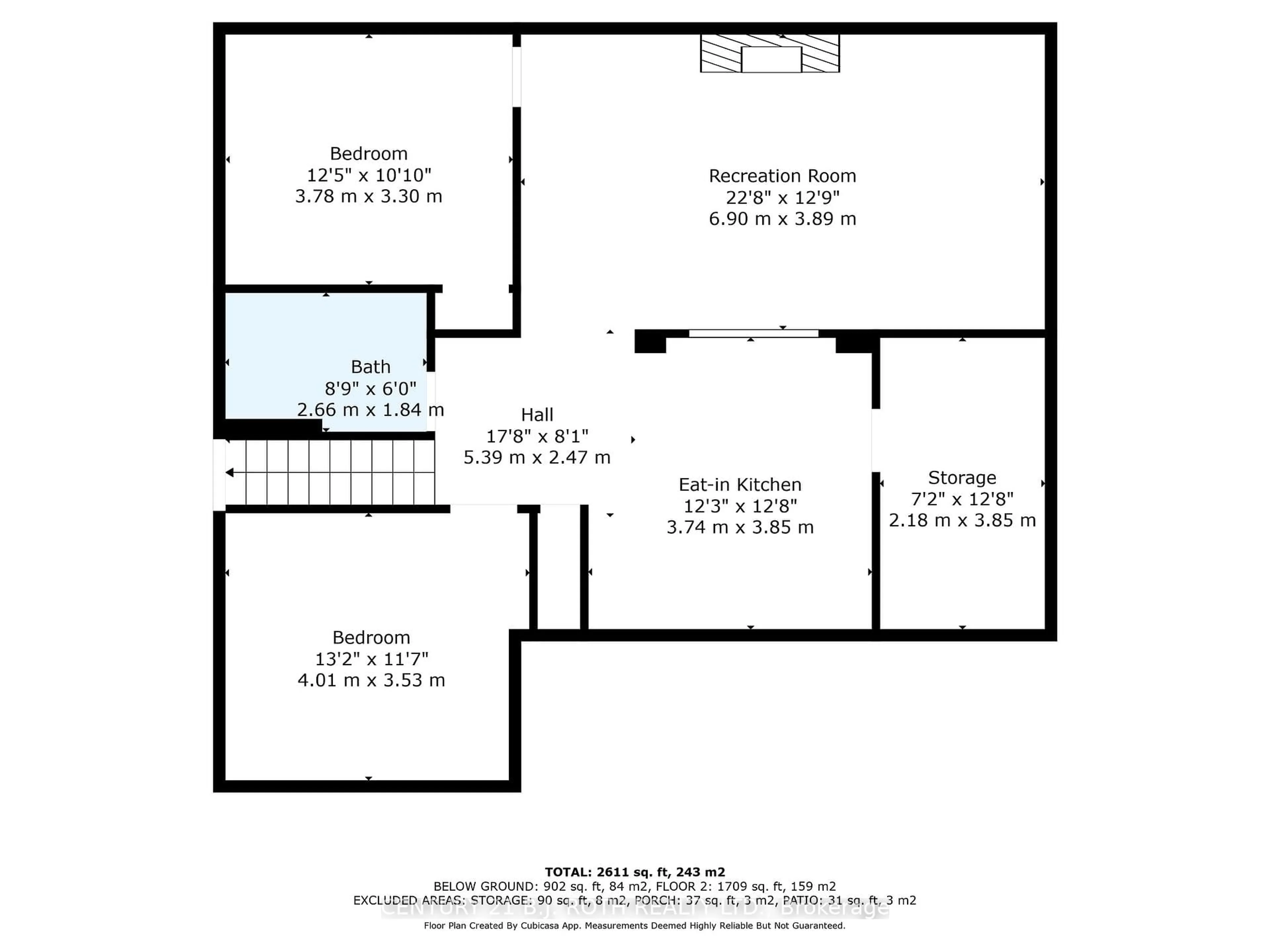 Floor plan for 108 Nelson St, Barrie Ontario L4M 4K7
