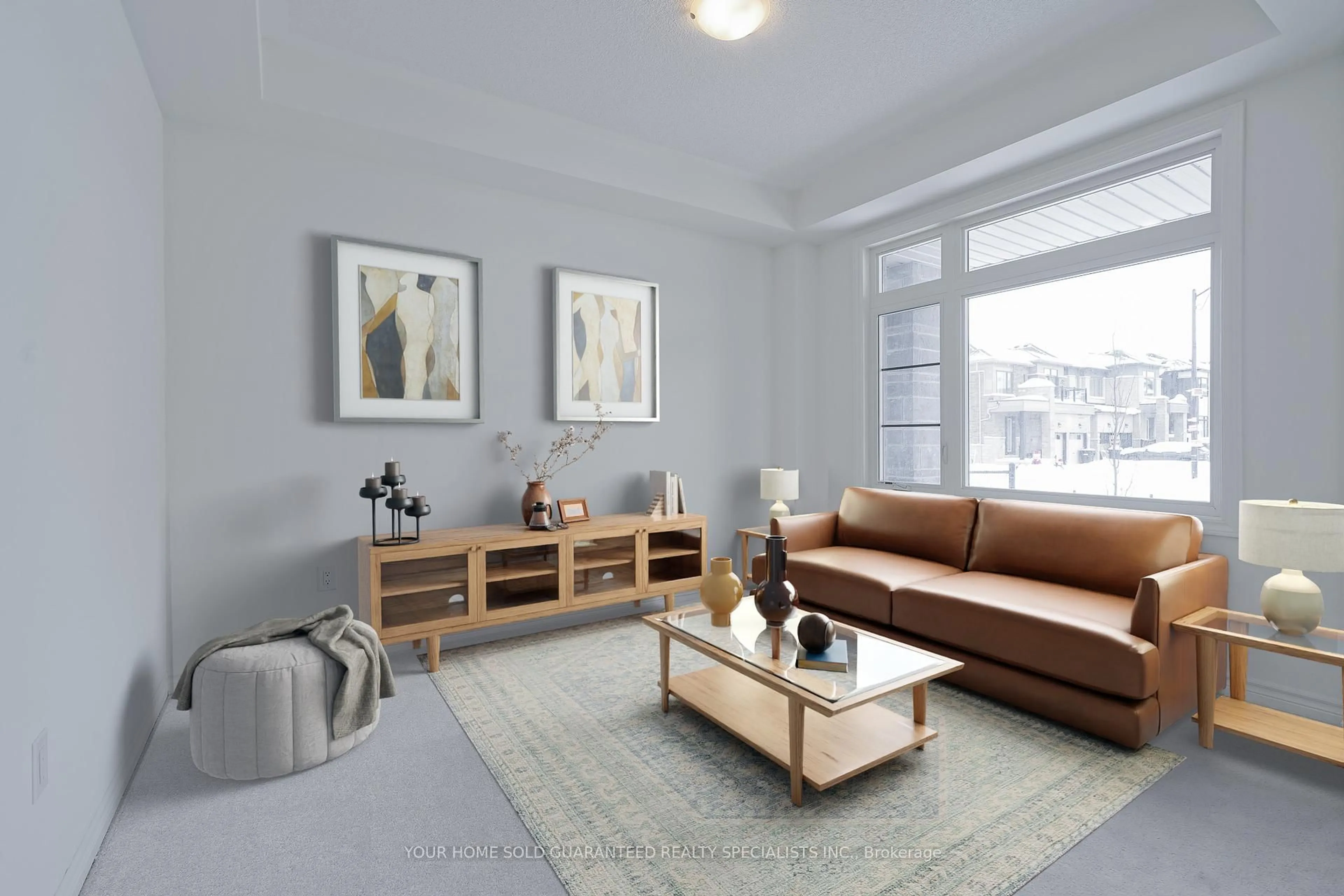 Living room with furniture, unknown for 62 Calypso Ave, Springwater Ontario L0L 1Y3