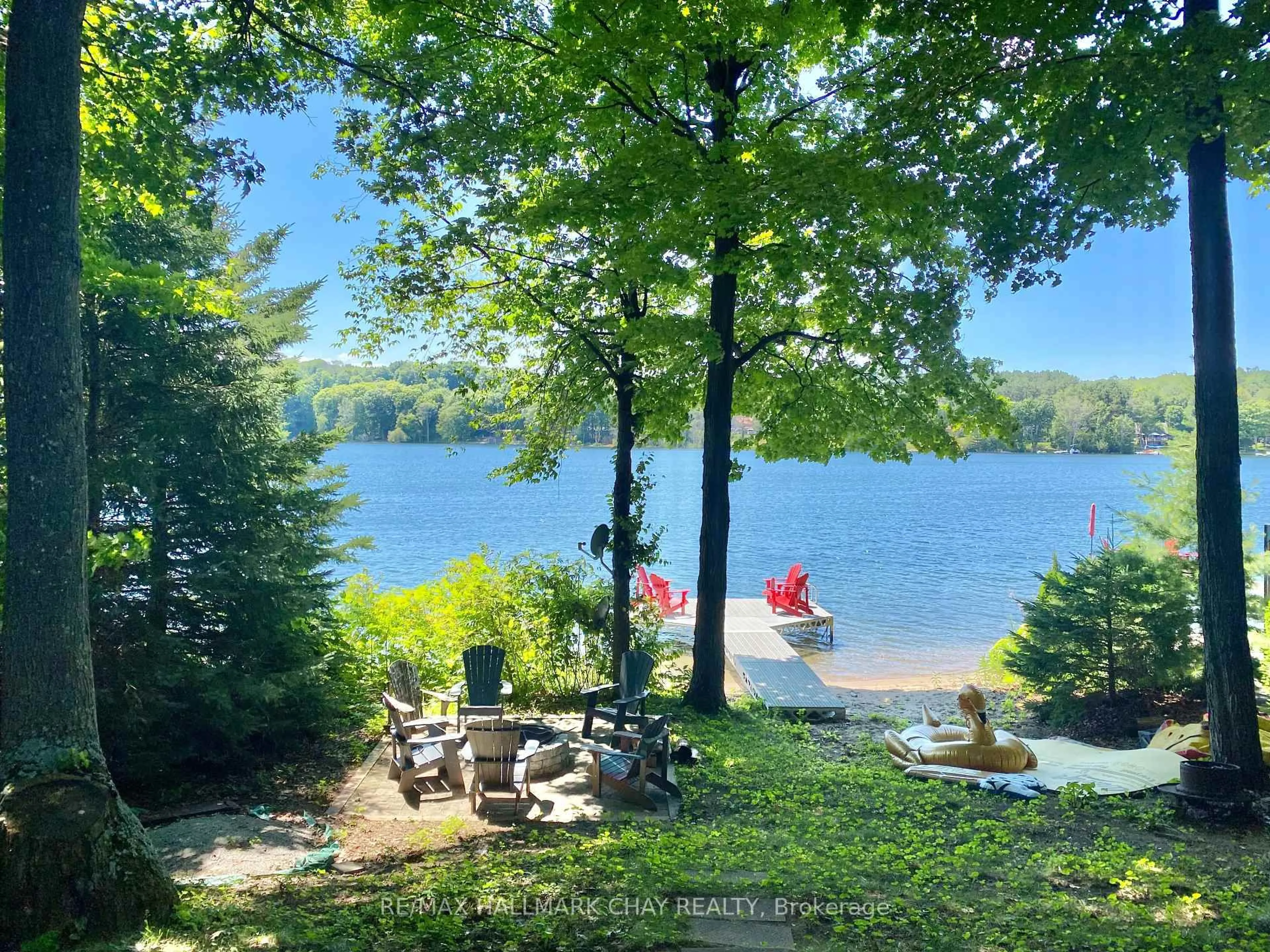 Patio, water/lake/river/ocean view for 176 Farlain Lake Rd, Tiny Ontario L9M 0B5