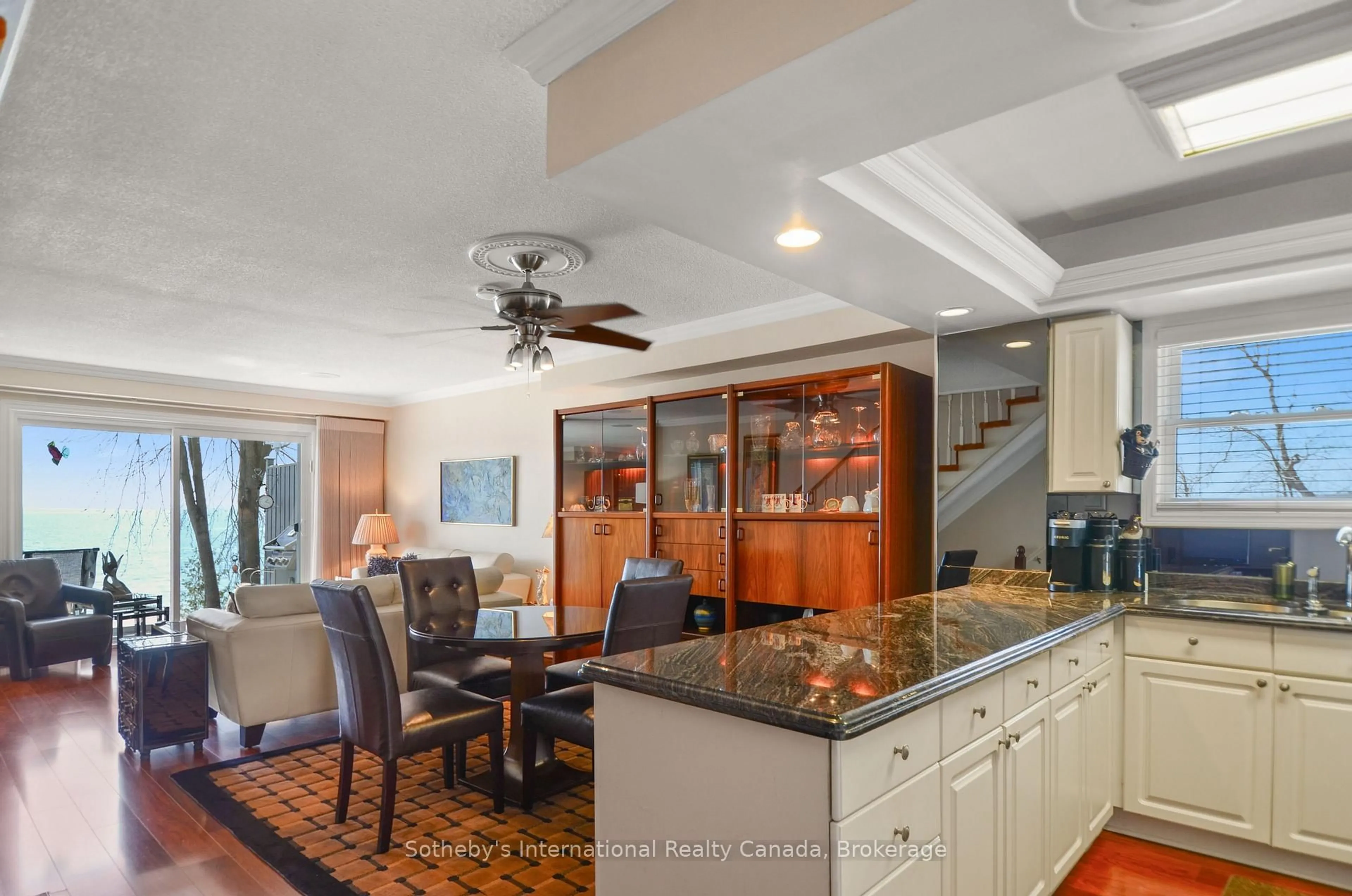 Open concept kitchen, ceramic/tile floor for 1 Olive Cres #5, Orillia Ontario L3V 7N5
