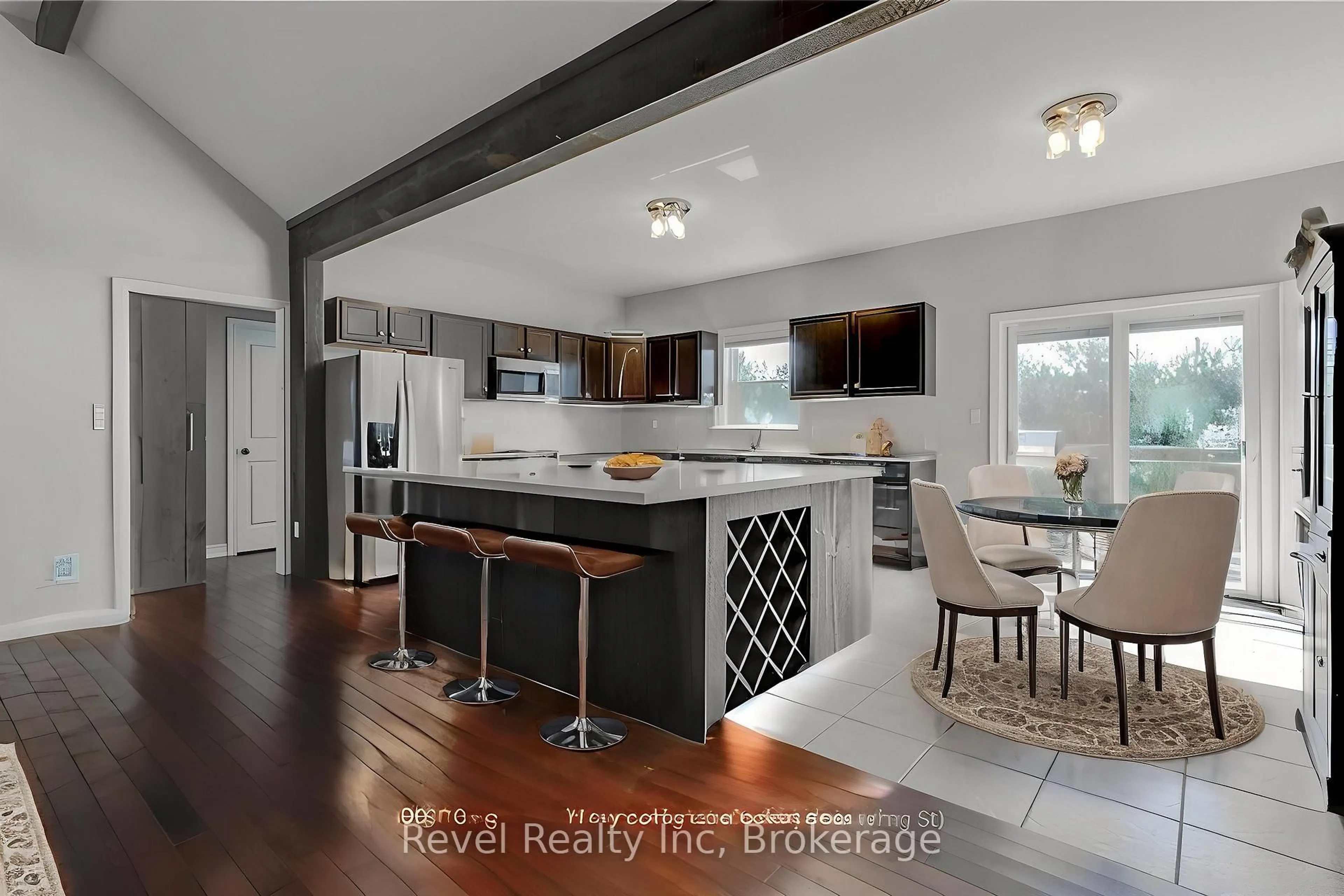 Open concept kitchen, ceramic/tile floor for 23 RUE HELENE N/A, Tiny Ontario L9M 0H1
