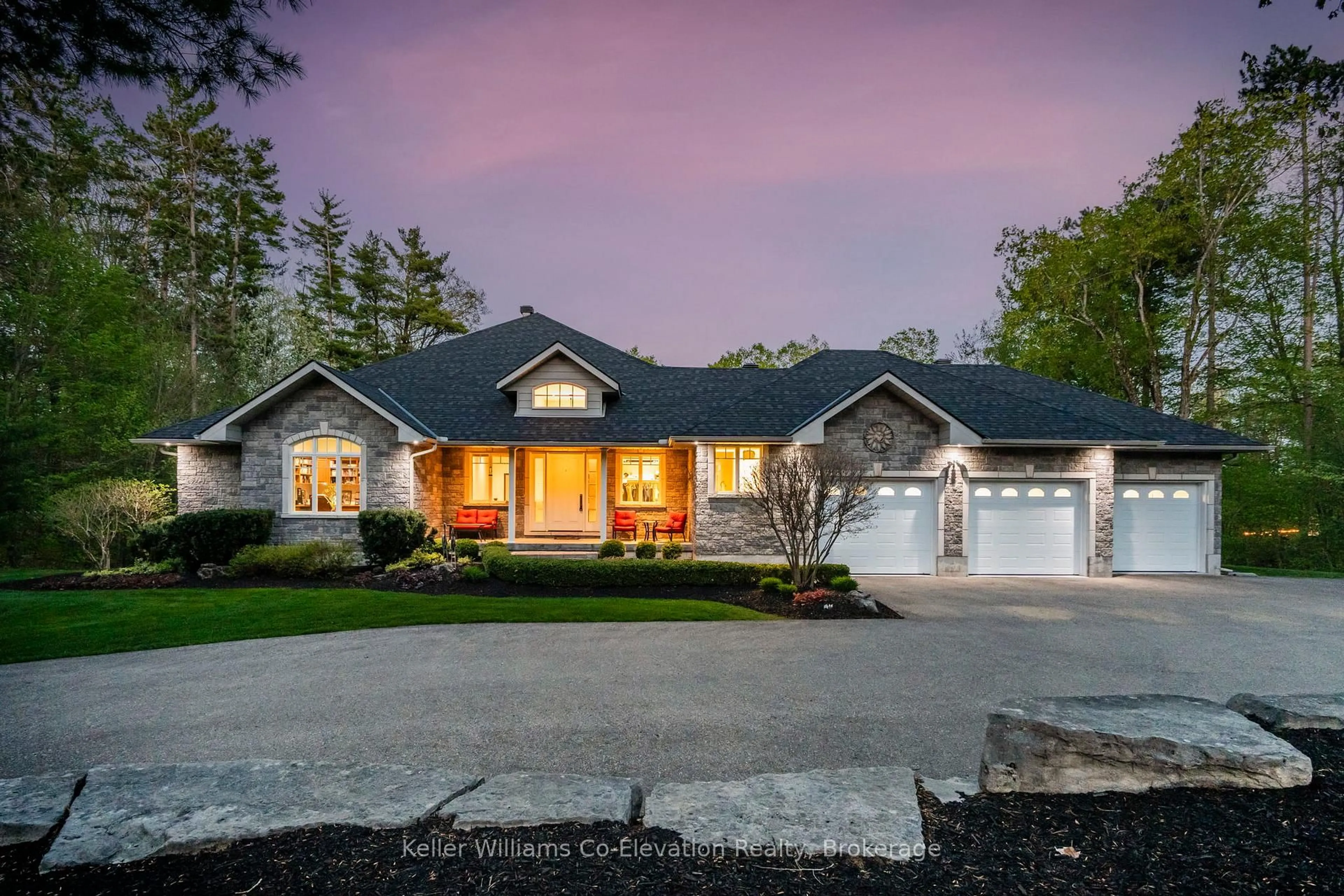 Home with vinyl exterior material, street for 25 Copeland Creek Dr, Tiny Ontario L9M 0M3
