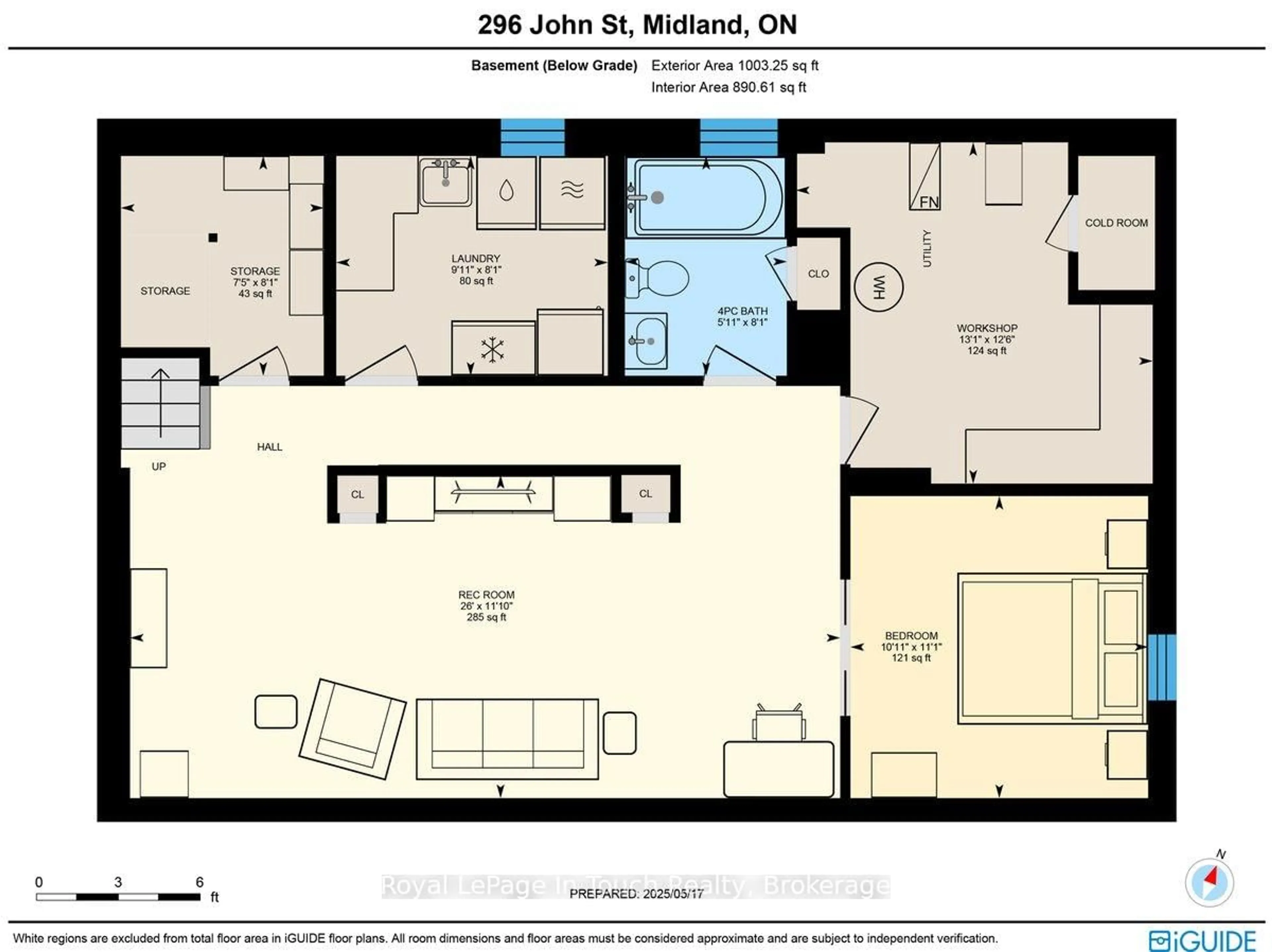 Floor plan for 296 John St, Midland Ontario L4R 2J5