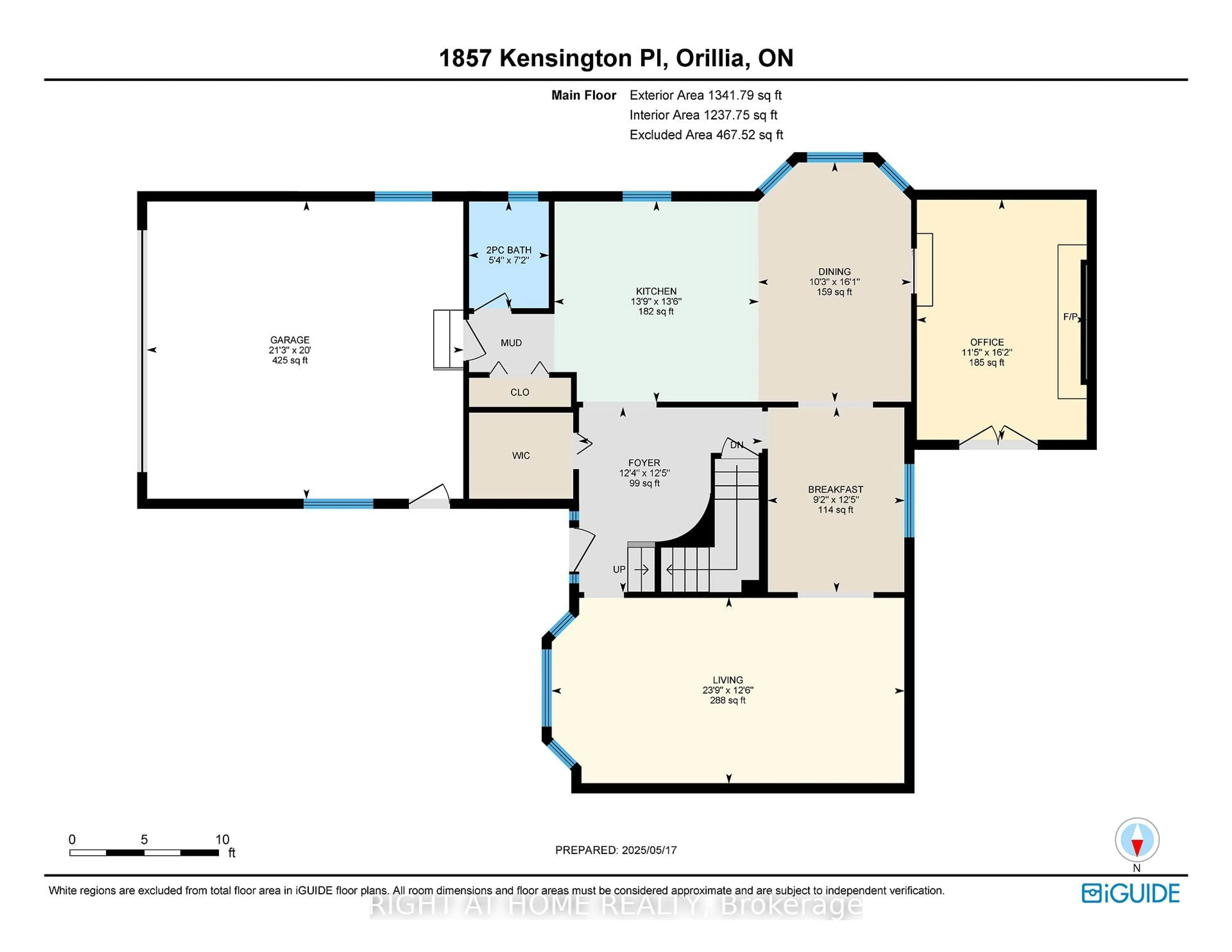 Floor plan for 1857 Kensington Pl, Severn Ontario L3V 7J8