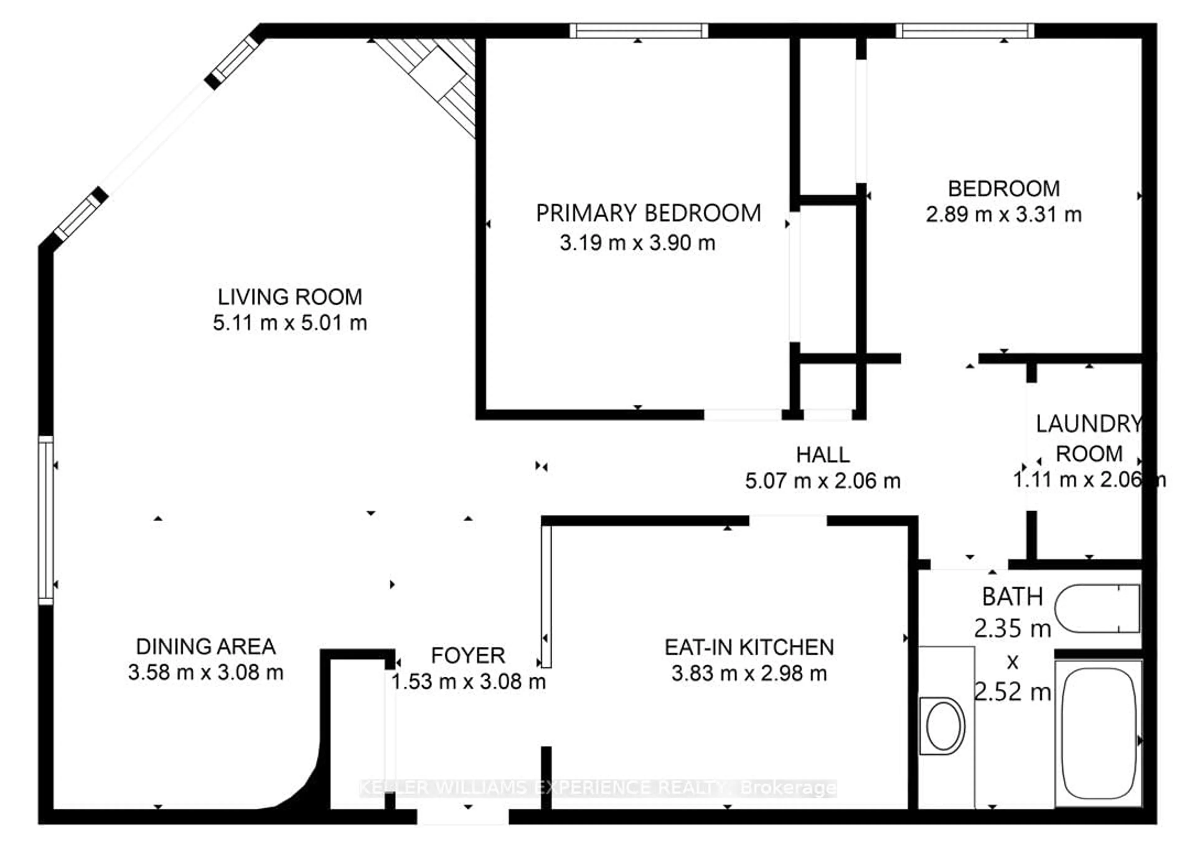 Floor plan for 131 Clapperton St #204, Barrie Ontario L4M 3G3