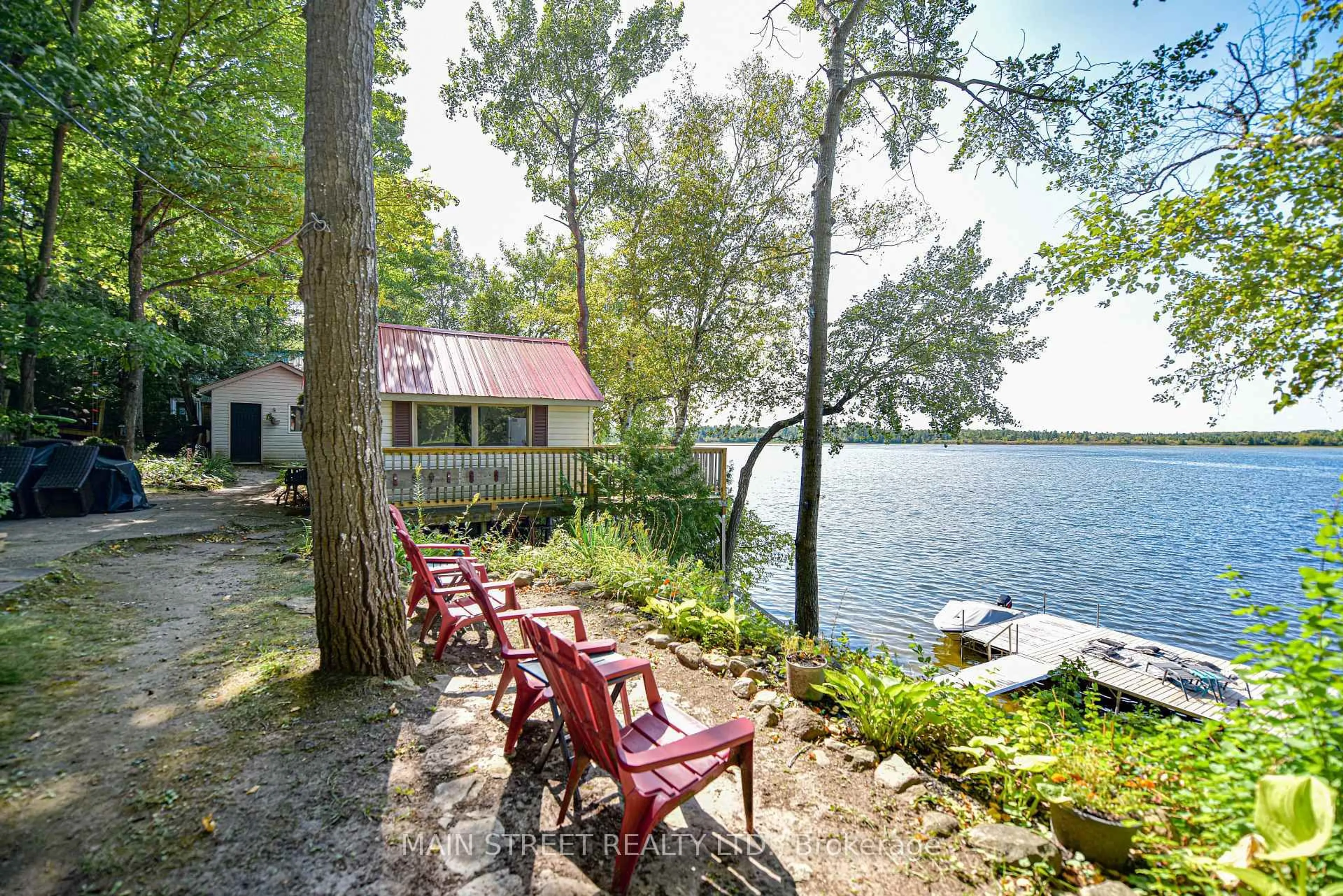 Patio, water/lake/river/ocean view for 1316 Black Beach Lane, Ramara Ontario L0K 1B0