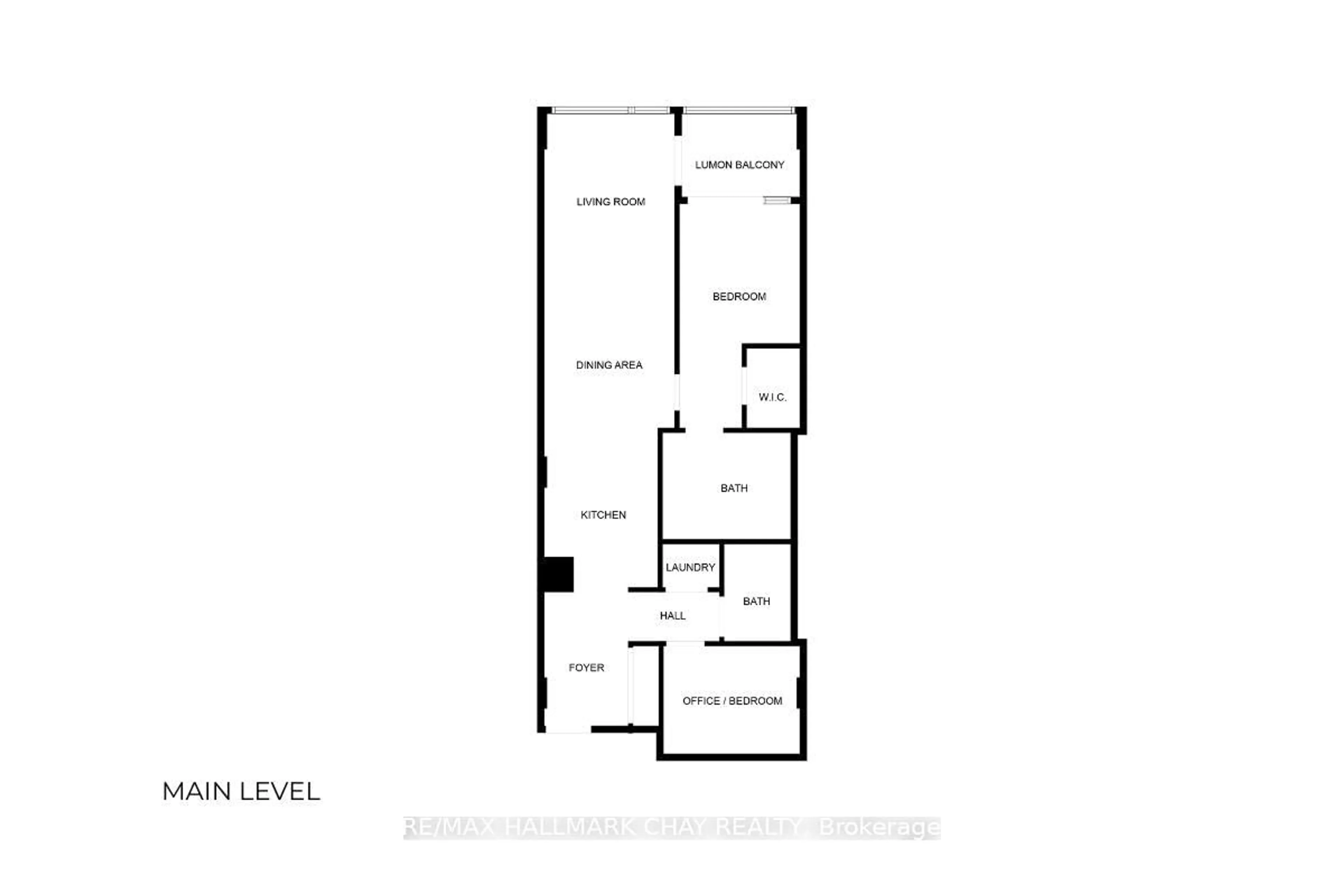 Floor plan for 185 Dunlop St #810, Barrie Ontario L4M 1B2