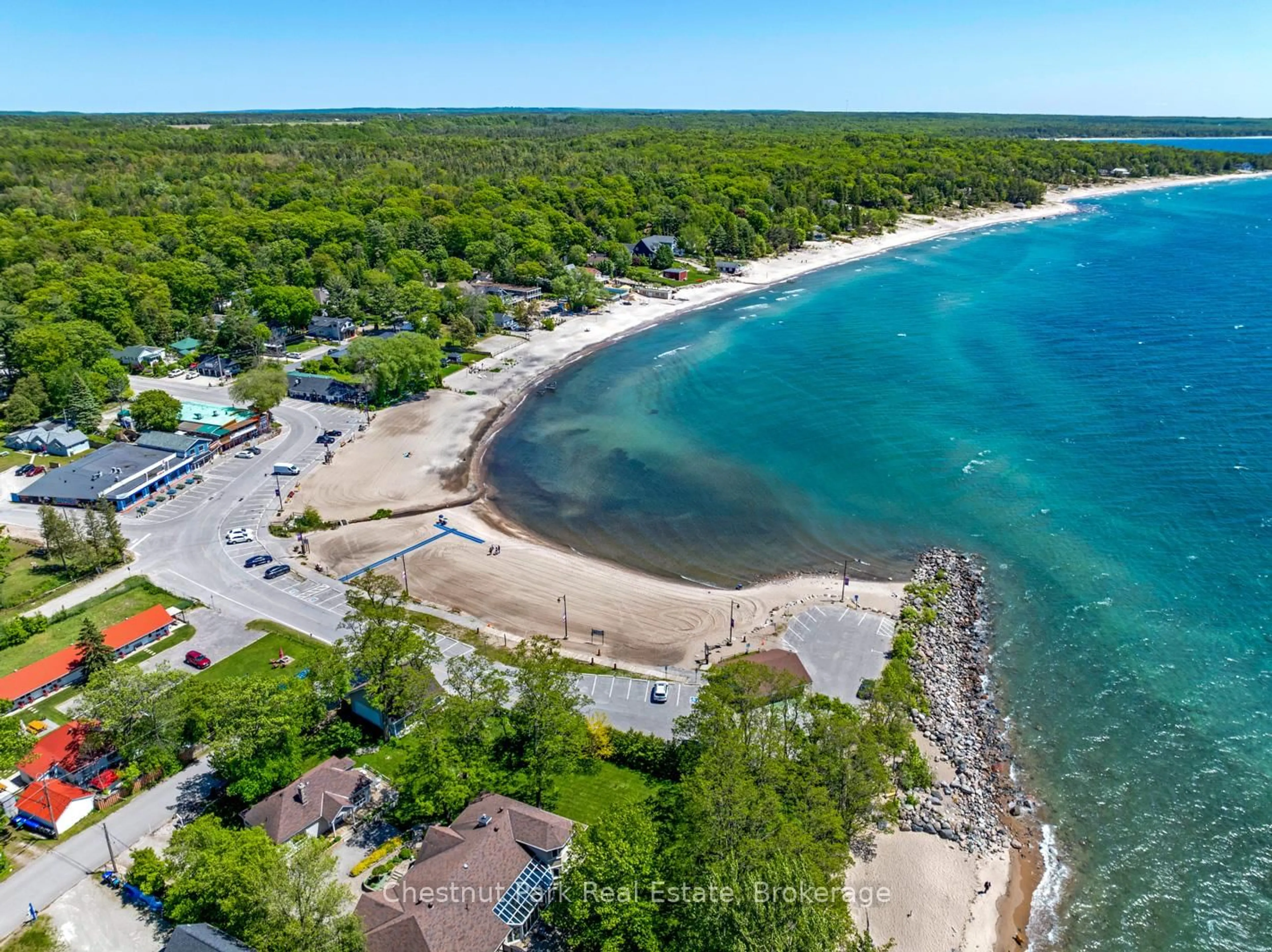A pic from outside/outdoor area/front of a property/back of a property/a pic from drone, water/lake/river/ocean view for 117 OLIVER Dr, Tiny Ontario L0L 2J0