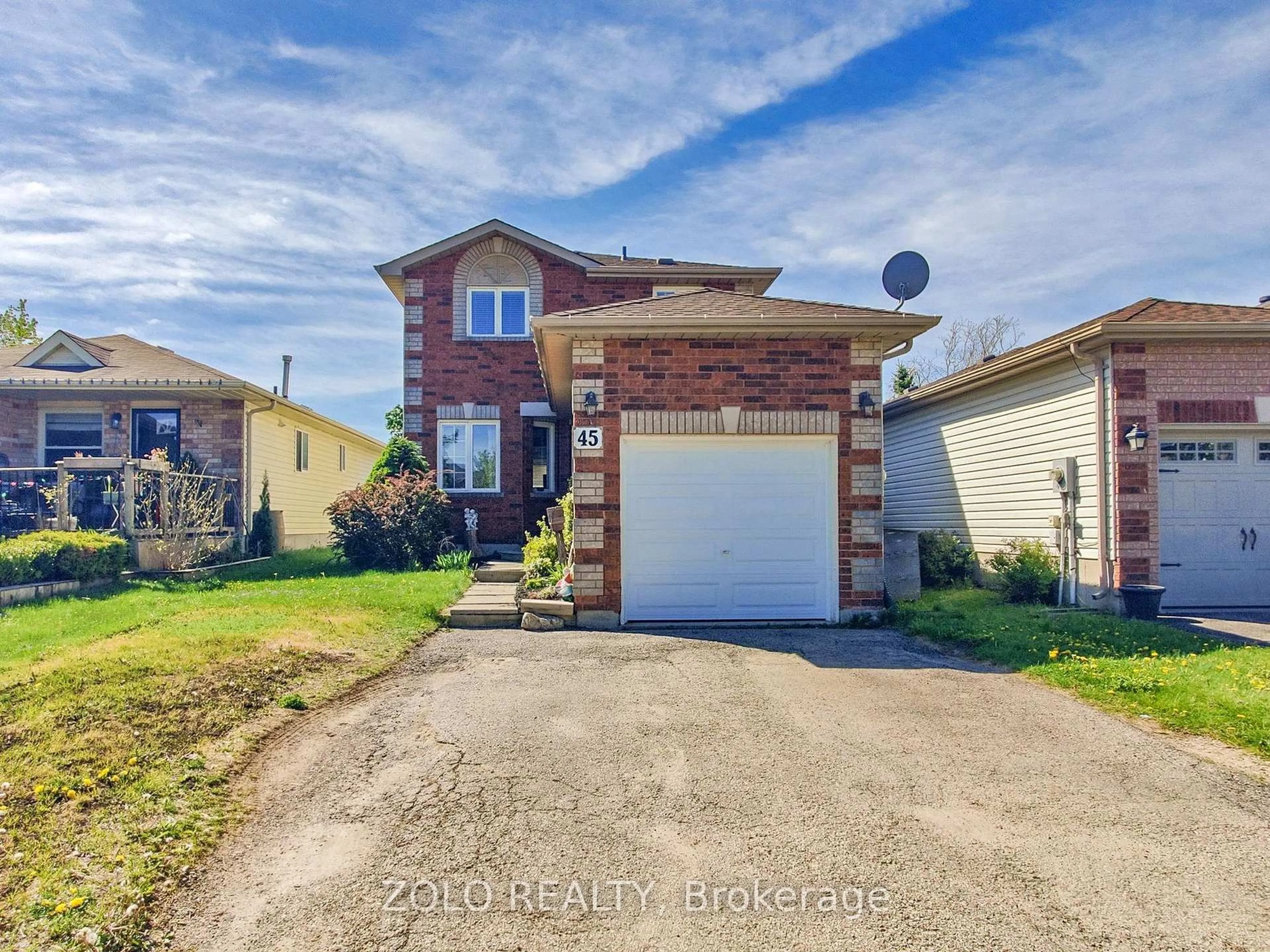 Home with brick exterior material, street for 45 Athabaska Rd, Barrie Ontario L4N 8E8