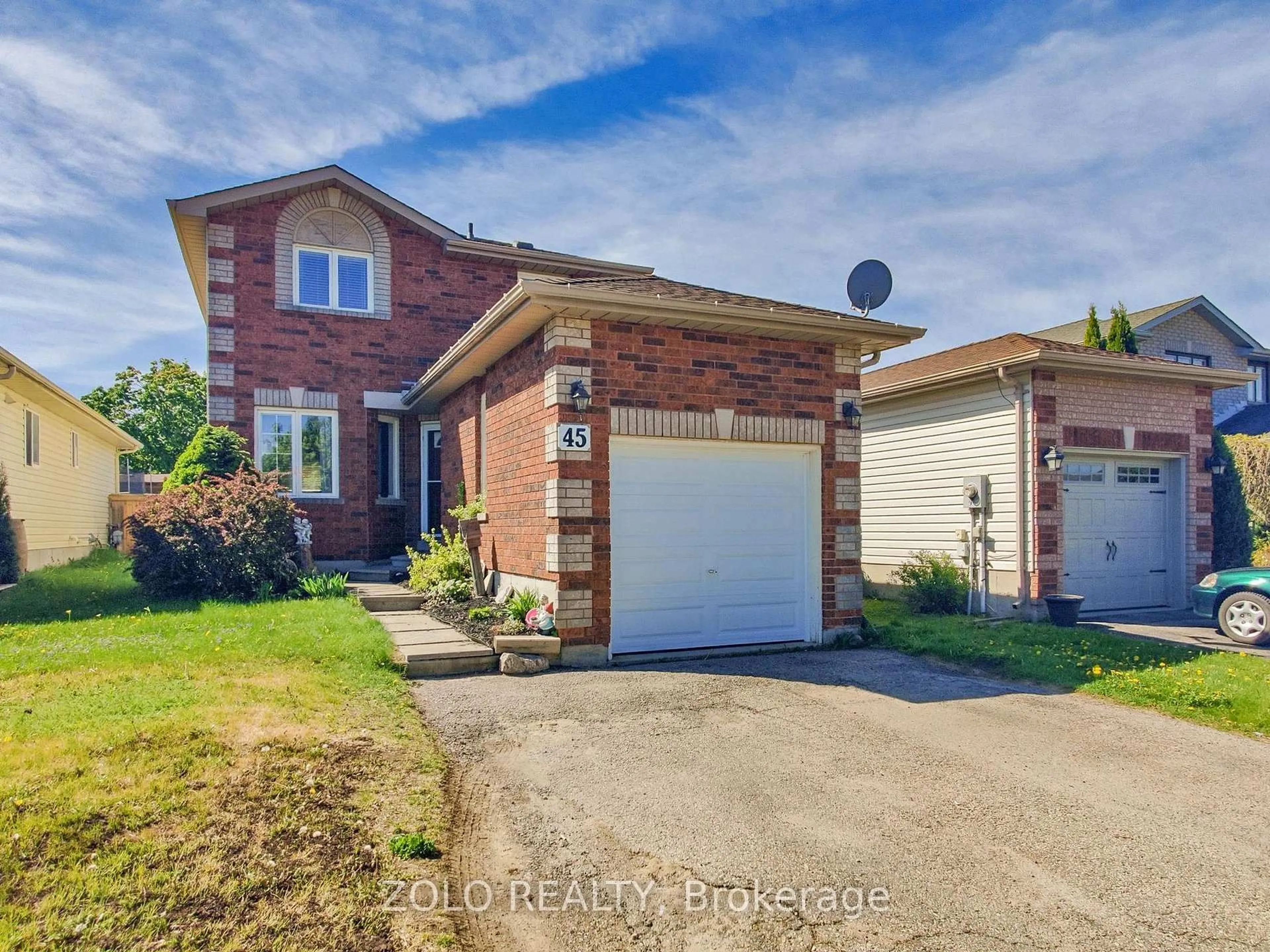 Home with brick exterior material, street for 45 Athabaska Rd, Barrie Ontario L4N 8E8