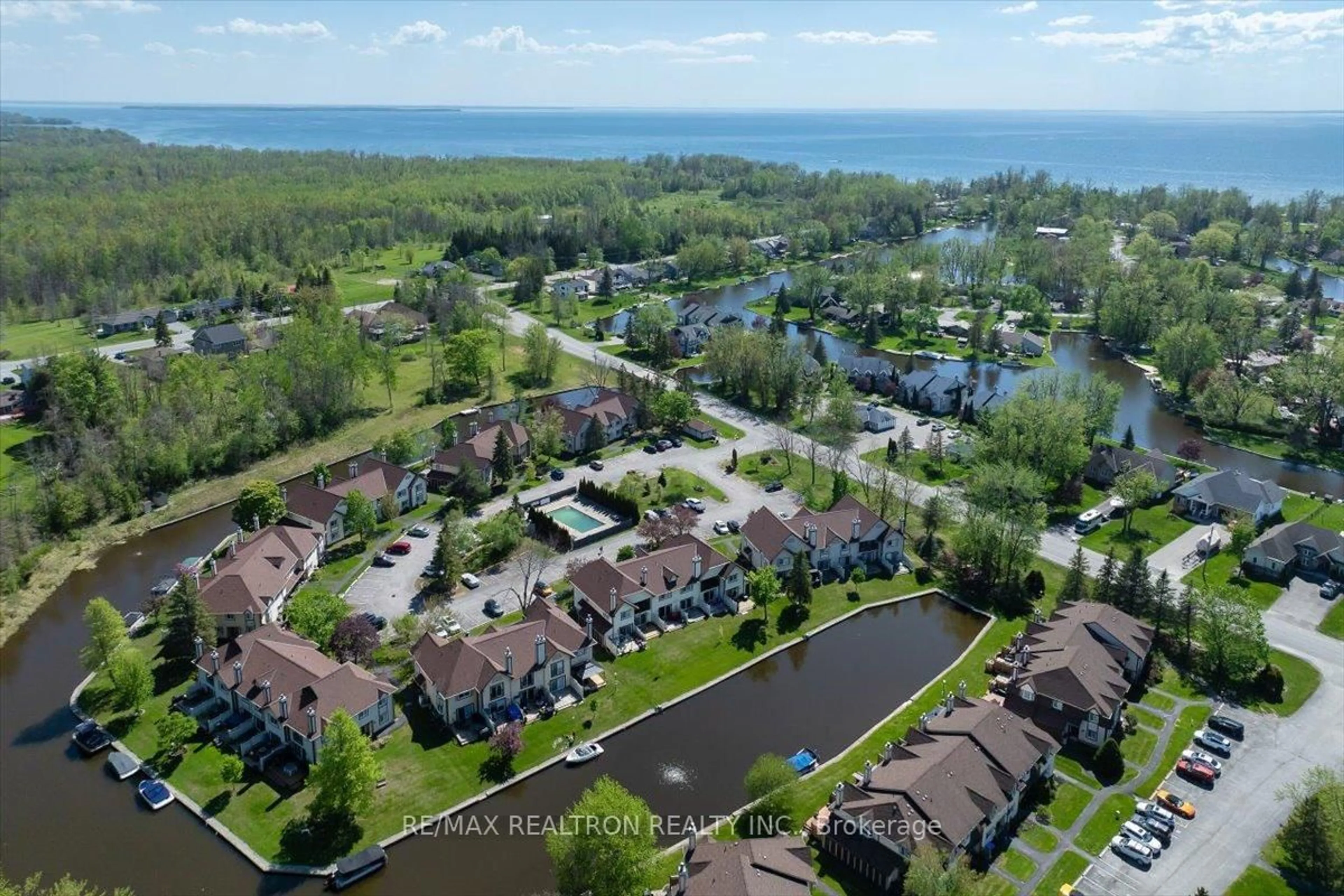 A pic from outside/outdoor area/front of a property/back of a property/a pic from drone, water/lake/river/ocean view for 11 Laguna Pkwy #9, Ramara Ontario L0K 1B0