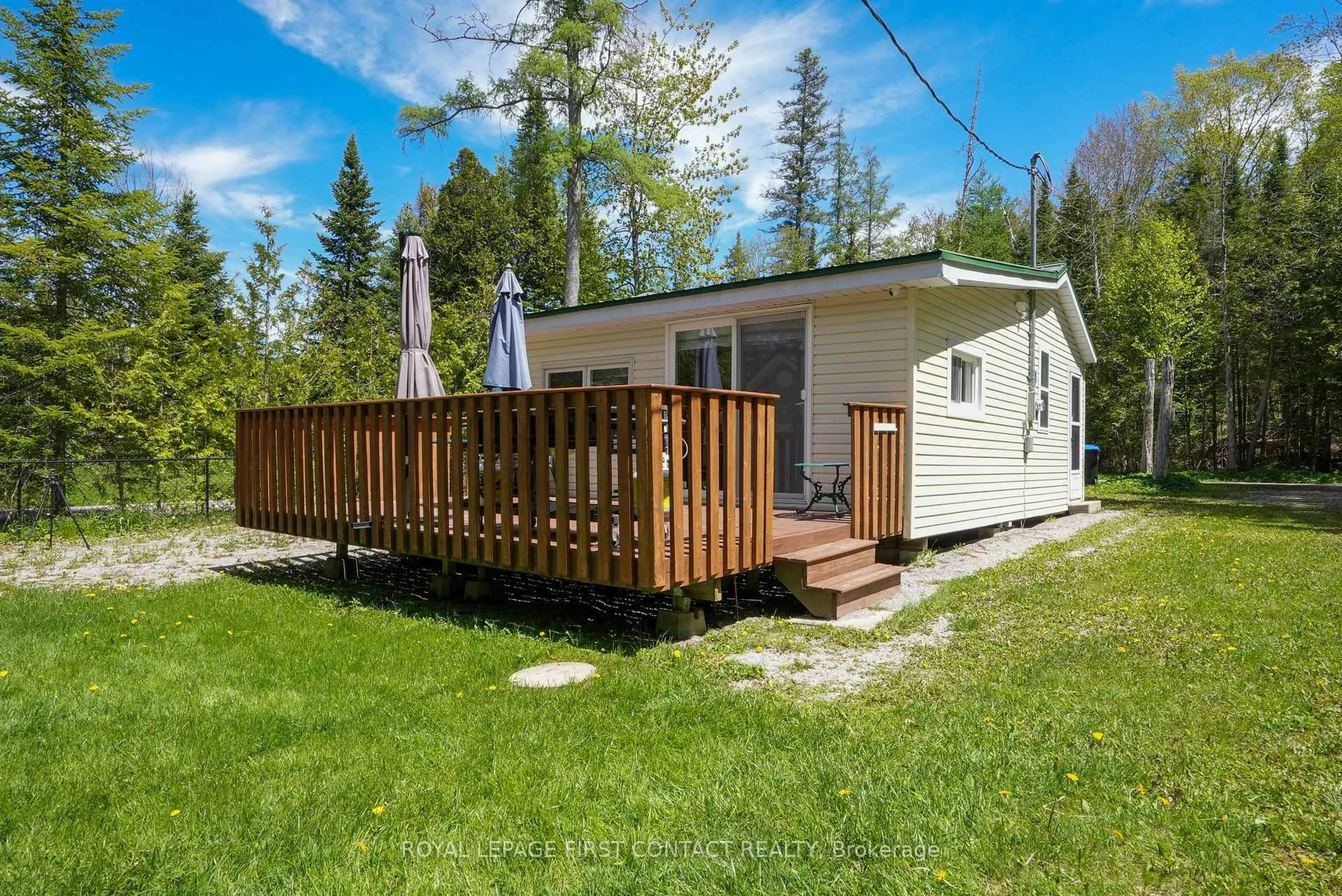 Patio, water/lake/river/ocean view for 8 Buttercup Lane, Springwater Ontario L0L 1P0