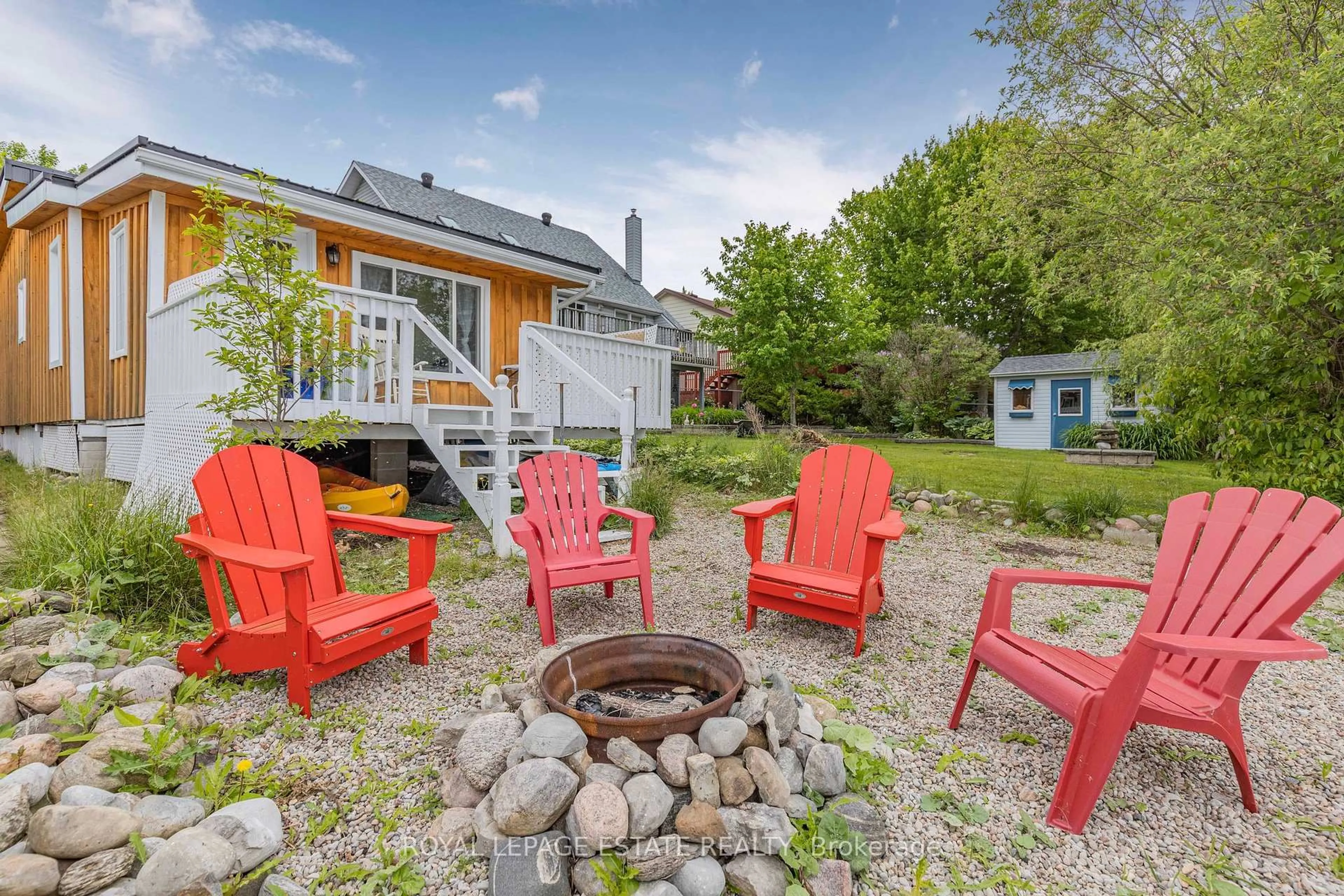 Patio, water/lake/river/ocean view for 2233 North Orr Lake Rd, Springwater Ontario L0L 1P0
