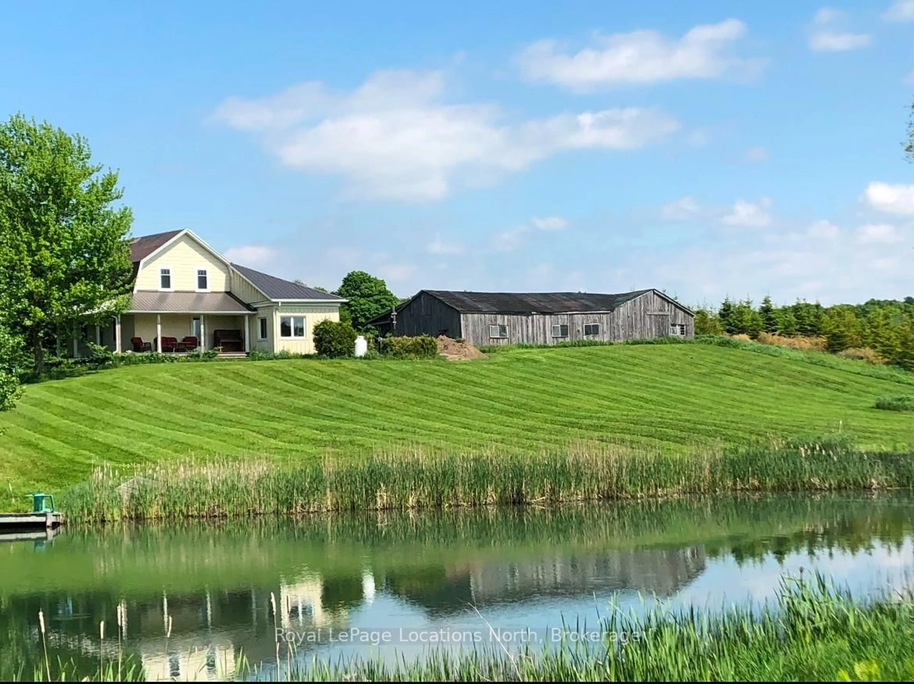 A pic from outside/outdoor area/front of a property/back of a property/a pic from drone, water/lake/river/ocean view for 7149 21 22 Nottawasaga Side Rd, Clearview Ontario L0M 1G0