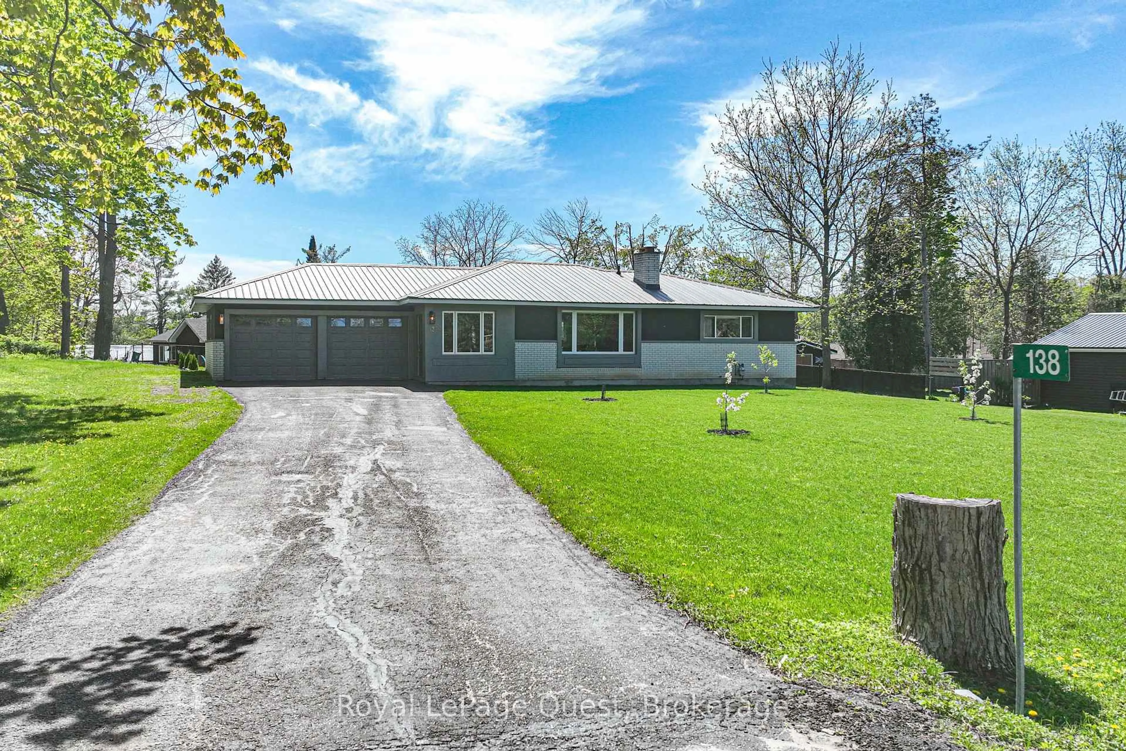 A pic from outside/outdoor area/front of a property/back of a property/a pic from drone, street for 138 Bass Line, Oro-Medonte Ontario L3V 0J9