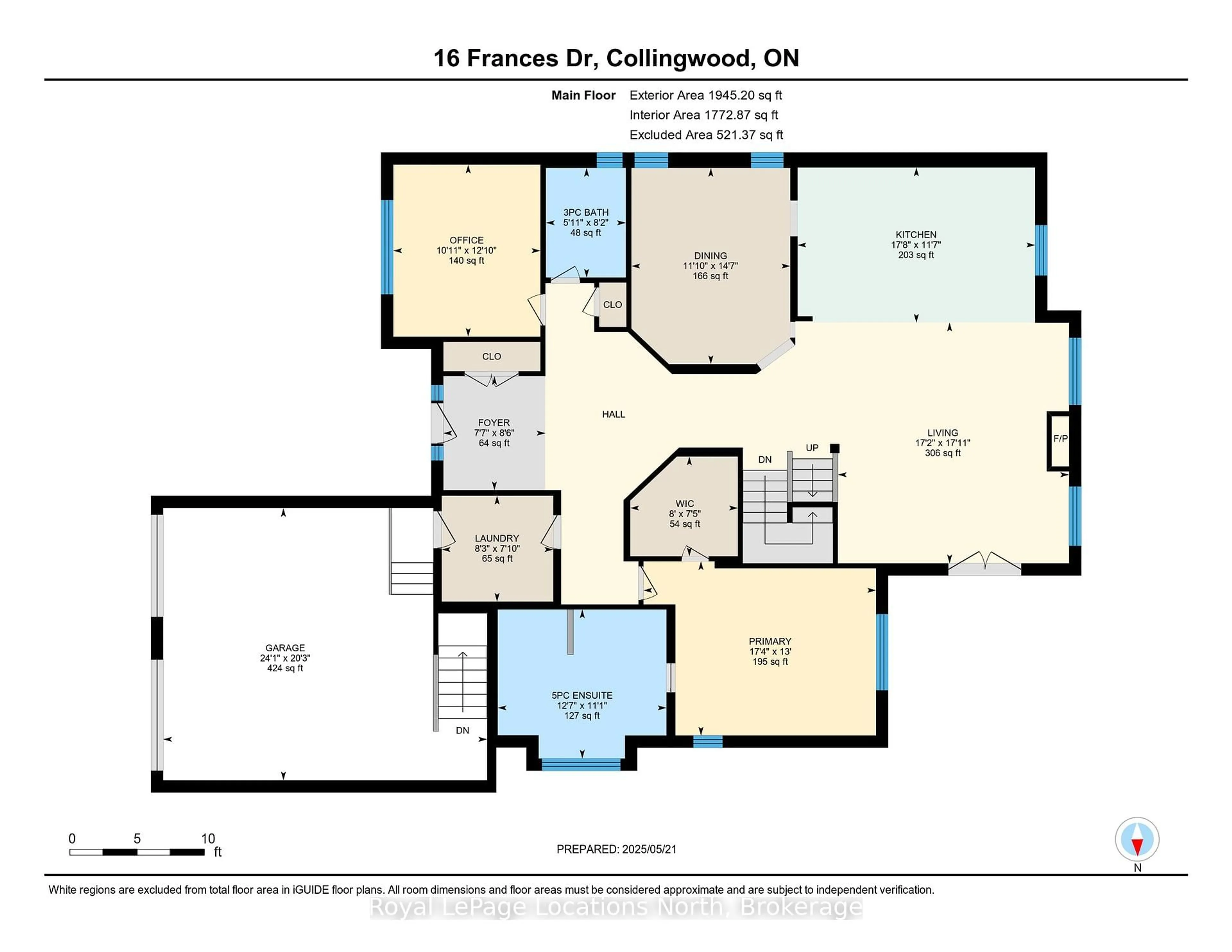 Floor plan for 16 Frances Dr, Collingwood Ontario L9Y 0A8