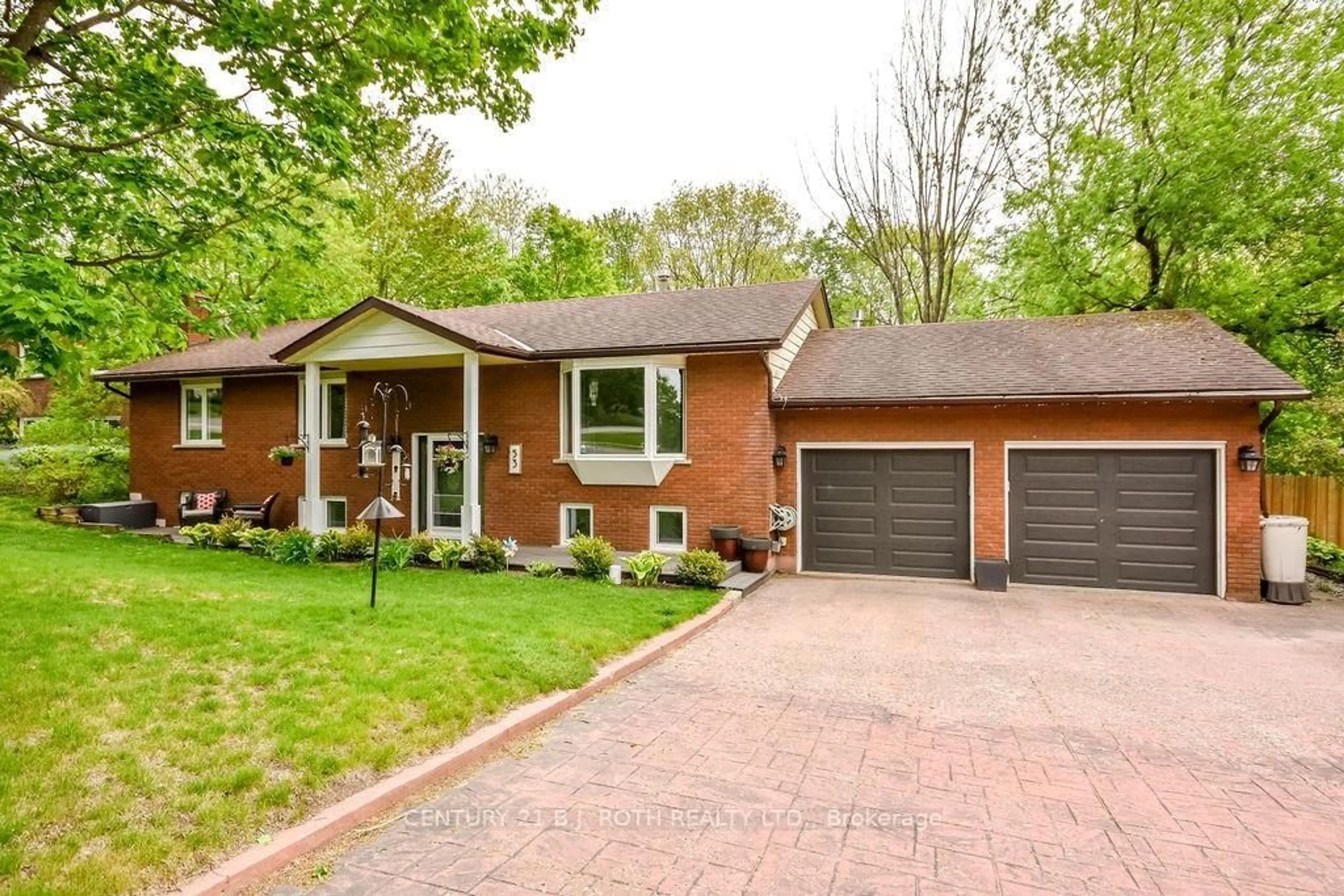 Home with brick exterior material, street for 53 BELMONT Cres, Springwater Ontario L0L 1X1