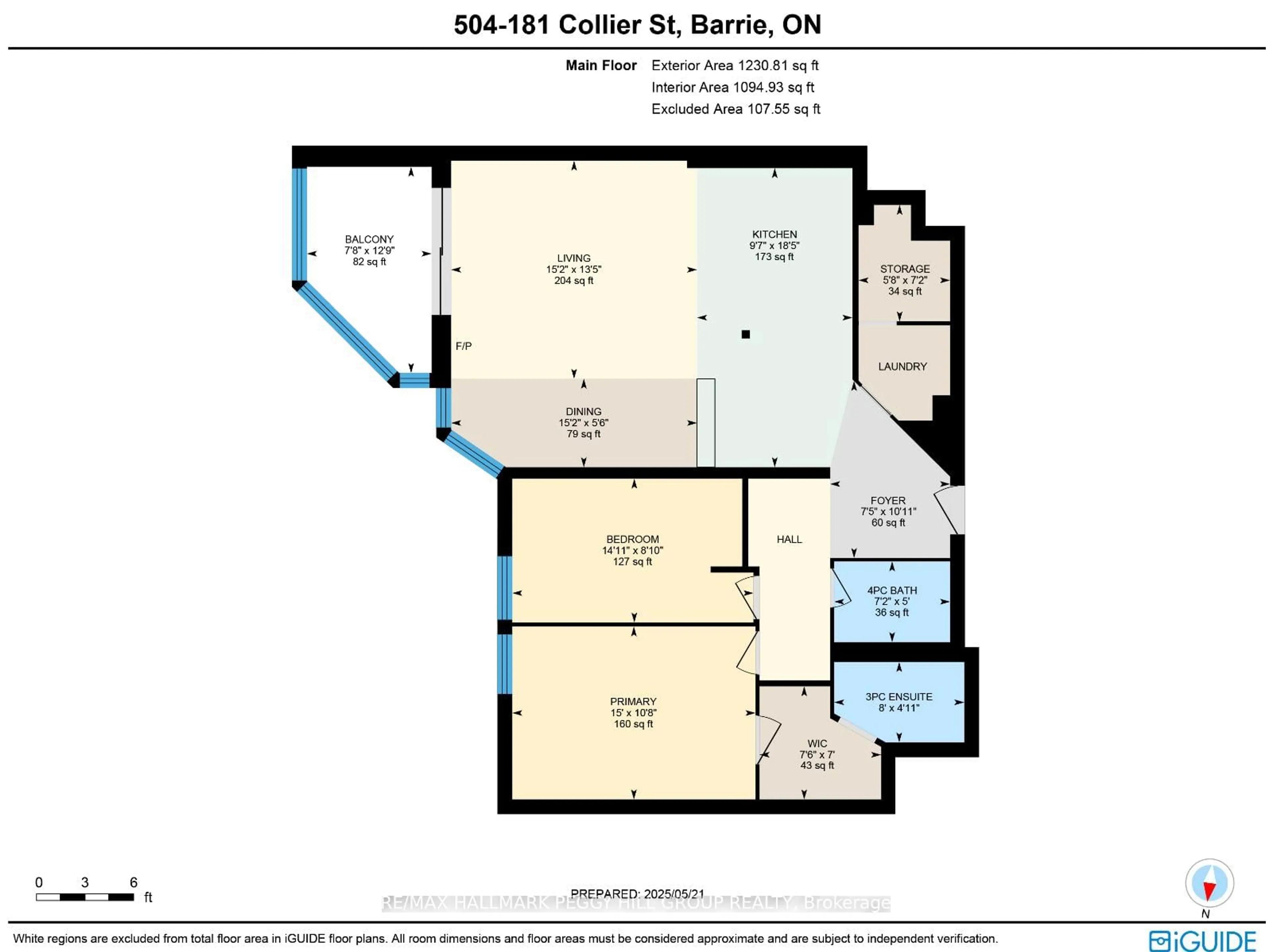 Floor plan for 181 Collier St #504, Barrie Ontario L4M 5L6