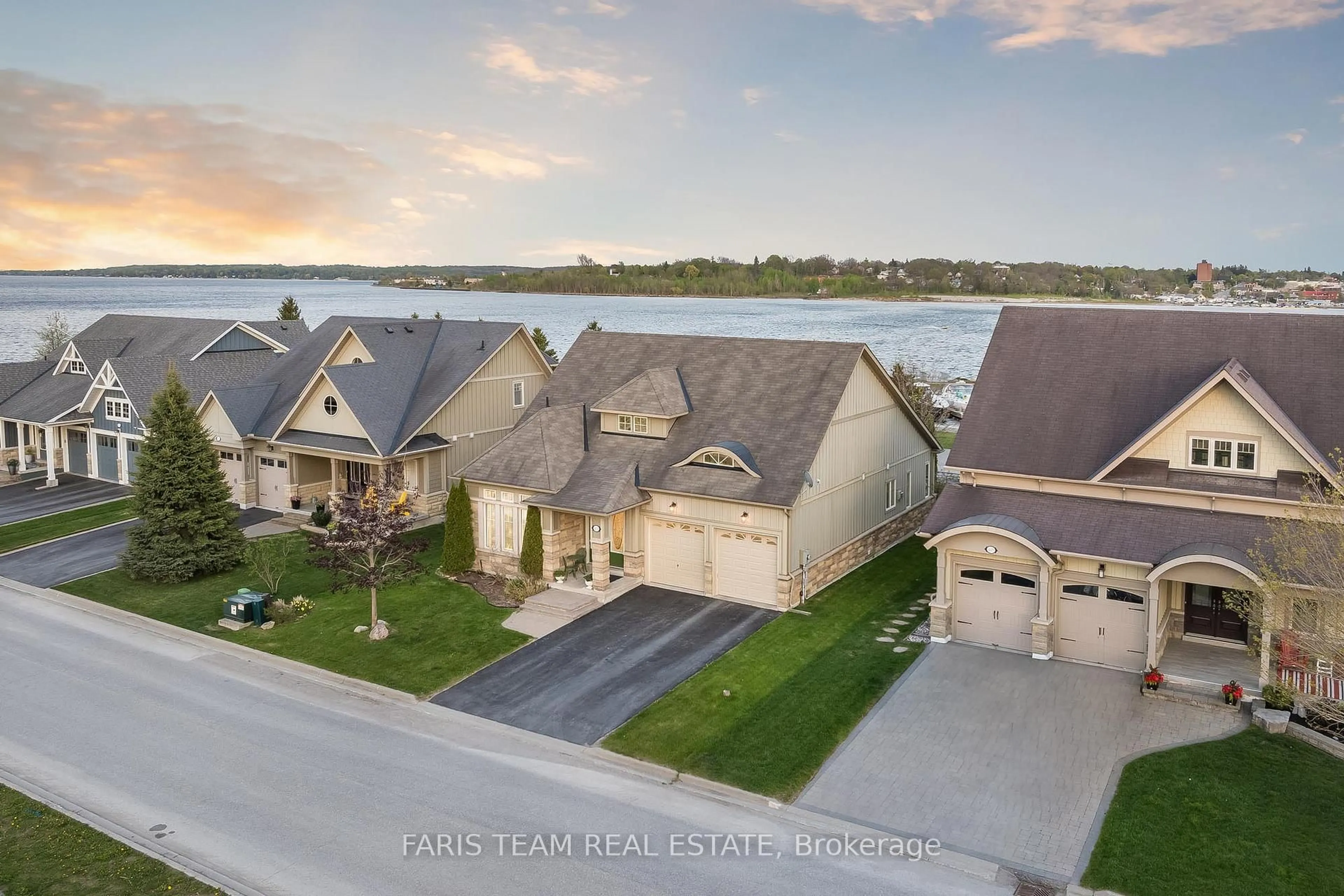 A pic from outside/outdoor area/front of a property/back of a property/a pic from drone, water/lake/river/ocean view for 481 Bayport Blvd, Midland Ontario L4R 0C5
