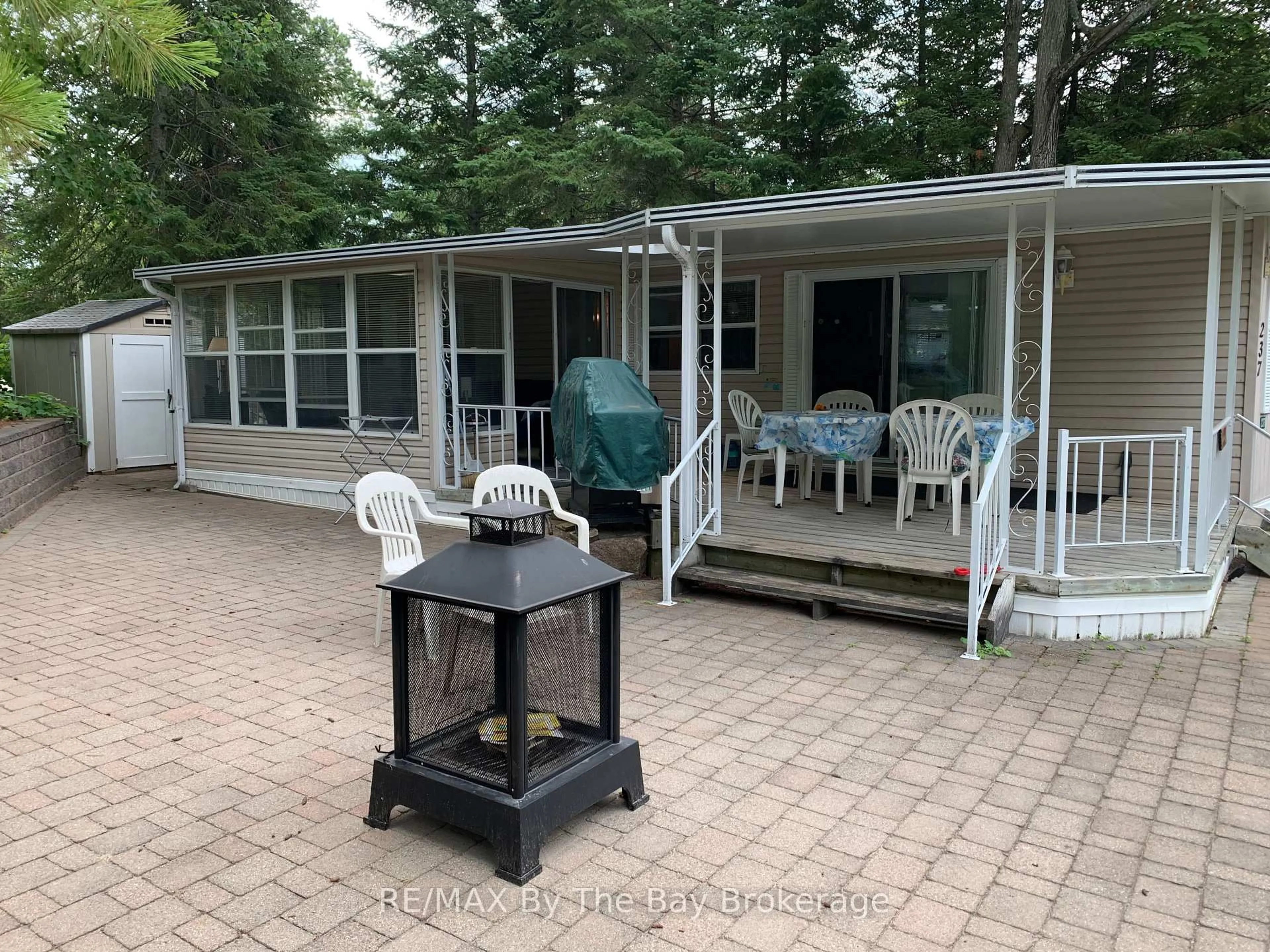 Patio, water/lake/river/ocean view for 85 Theme Park Dr #237, Wasaga Beach Ontario L9Z 1X7