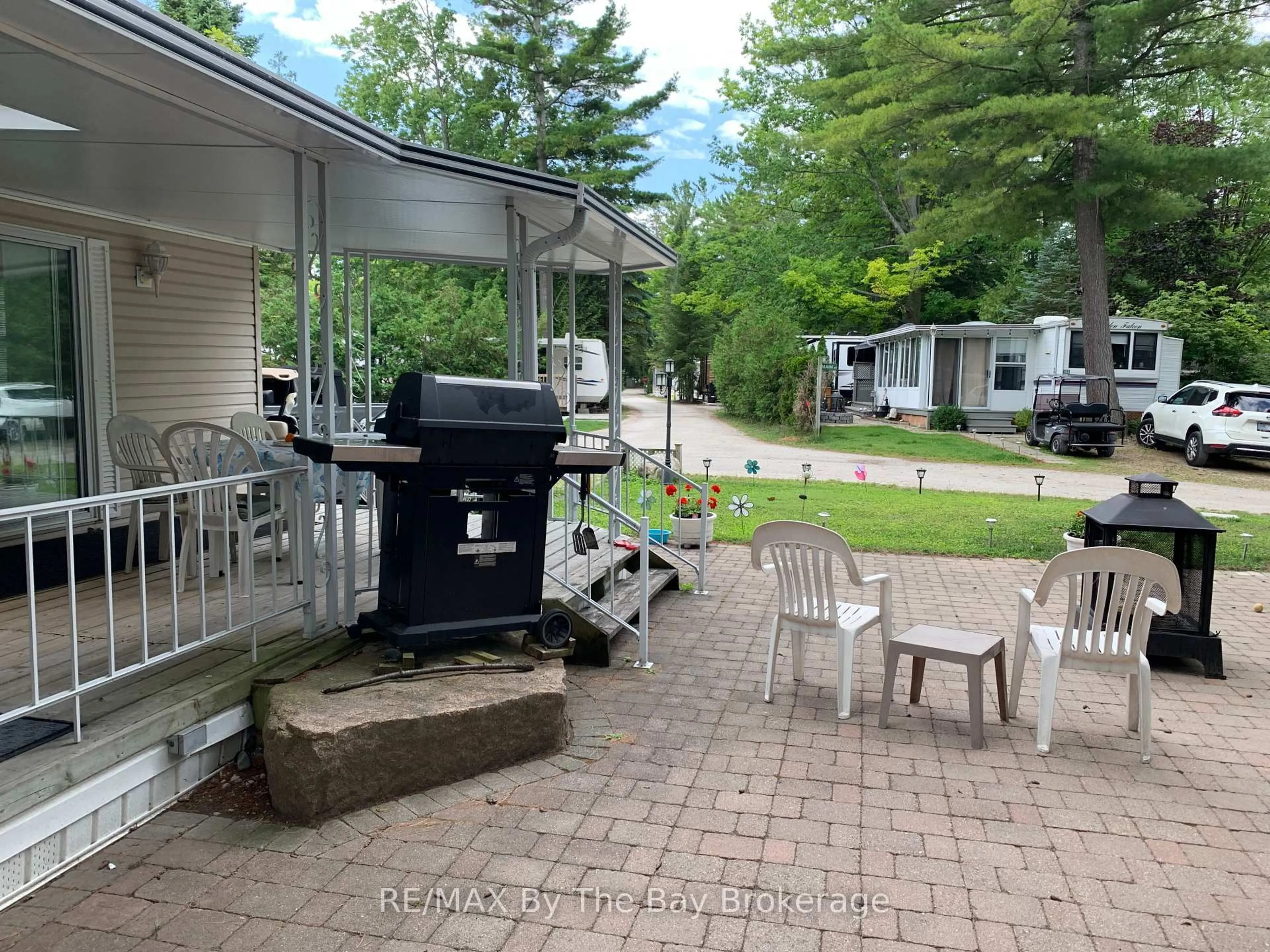 Patio, water/lake/river/ocean view for 85 Theme Park Dr #237, Wasaga Beach Ontario L9Z 1X7