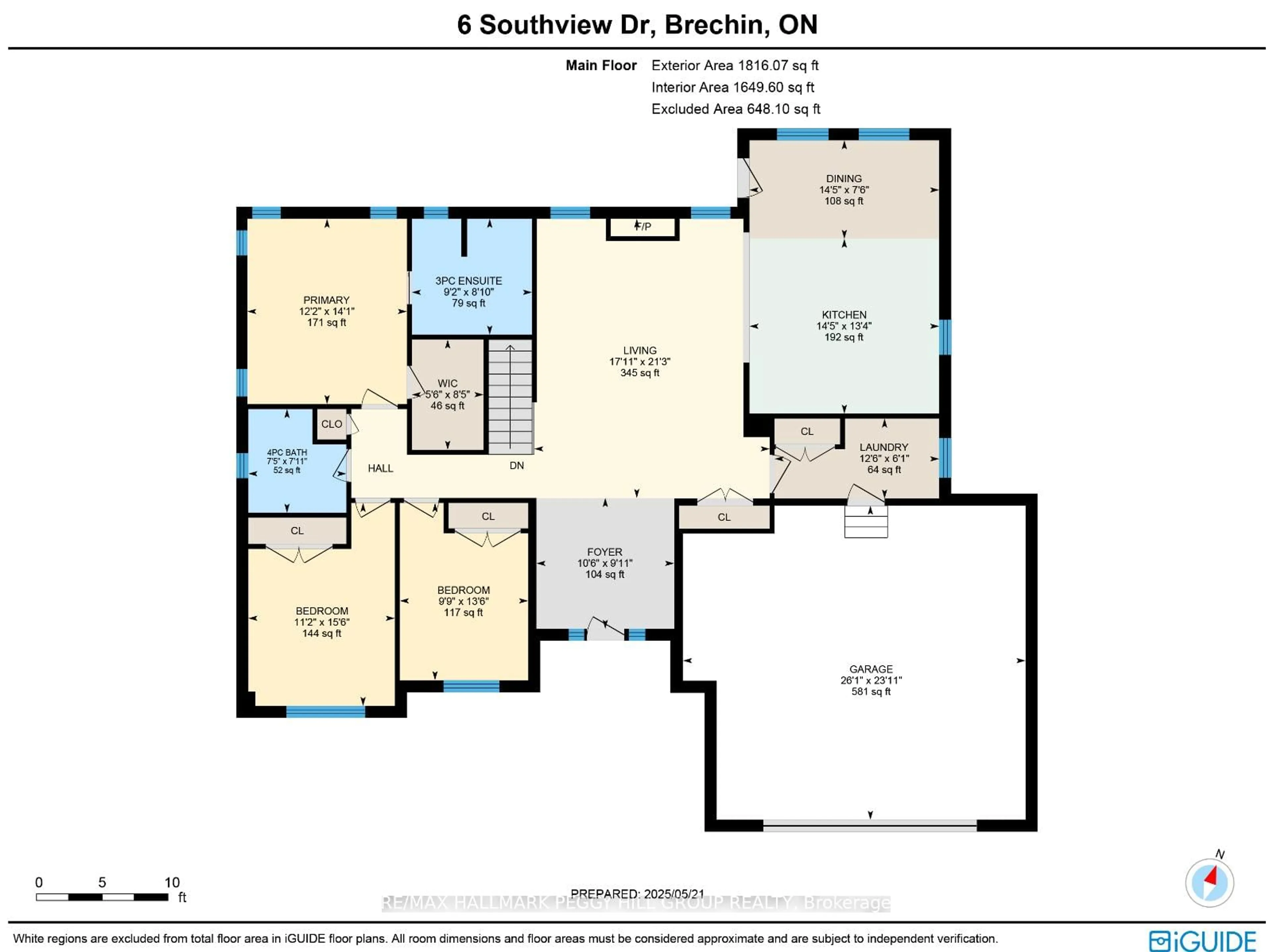 Floor plan for 6 Southview Dr, Ramara Ontario L0K 1B0