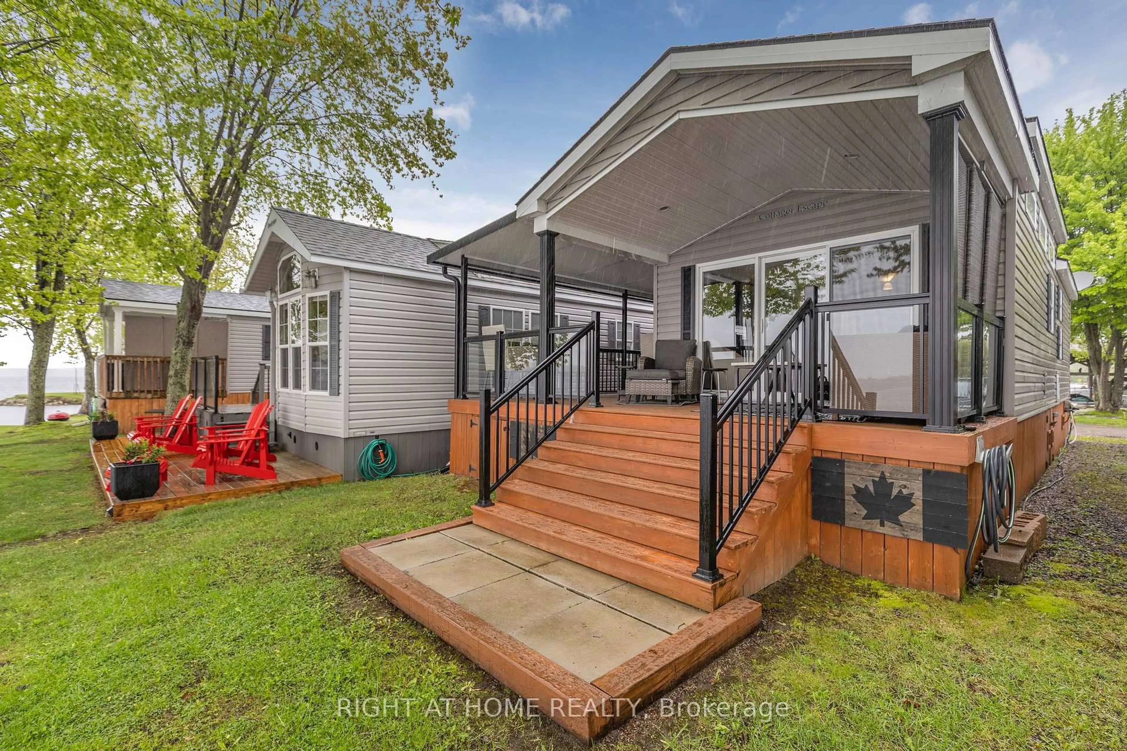 Home with vinyl exterior material, street for 3500 Lauderdale Pt Cres, Severn Ontario P0E 1N0