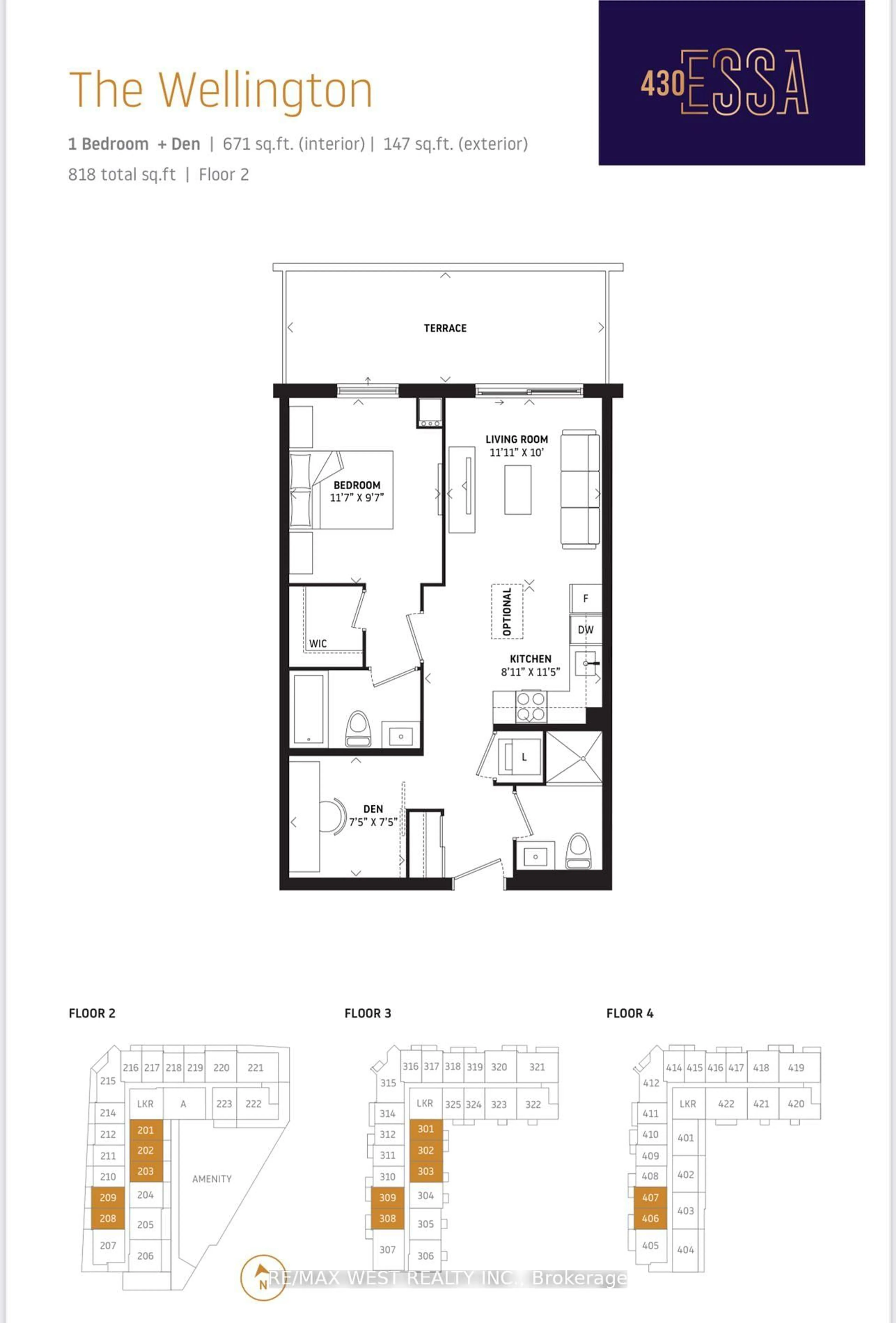 Floor plan for 430 Essa Rd #208, Barrie Ontario L9J 0M1