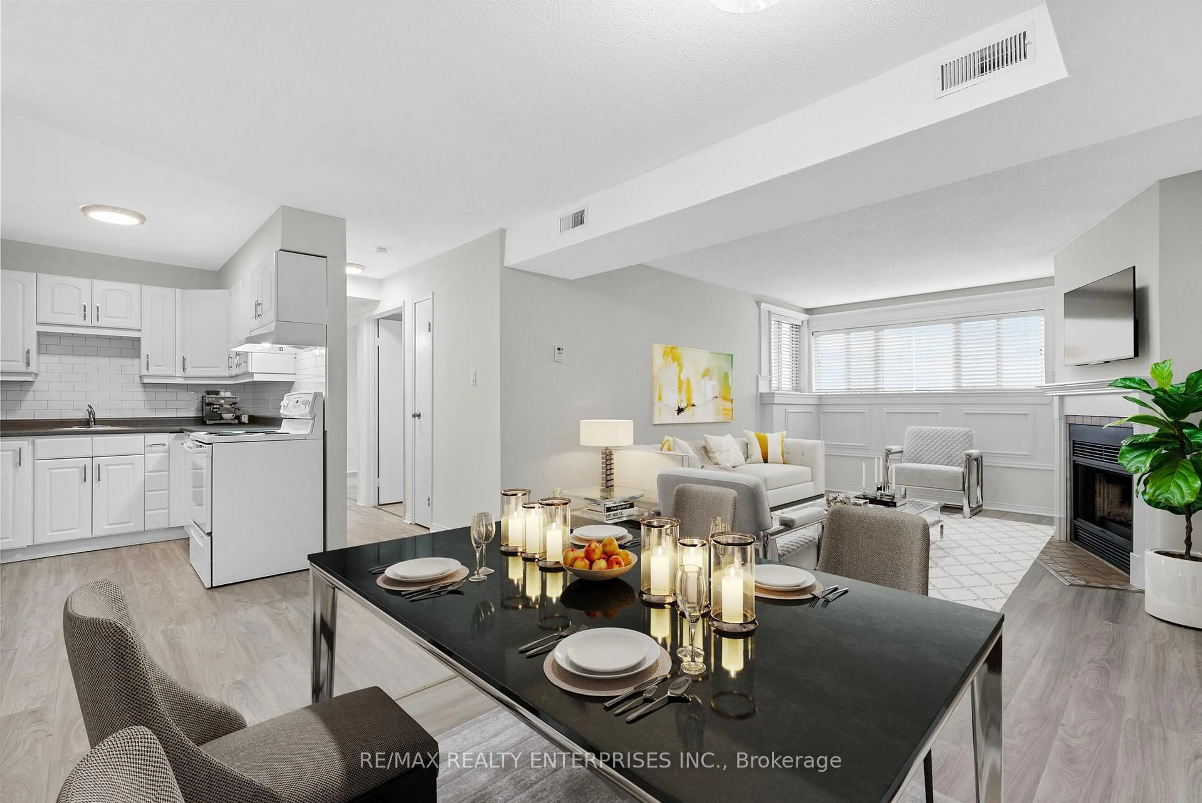 Open concept kitchen, ceramic/tile floor for 126 Bell Farm Rd #B04, Barrie Ontario L4M 6J3