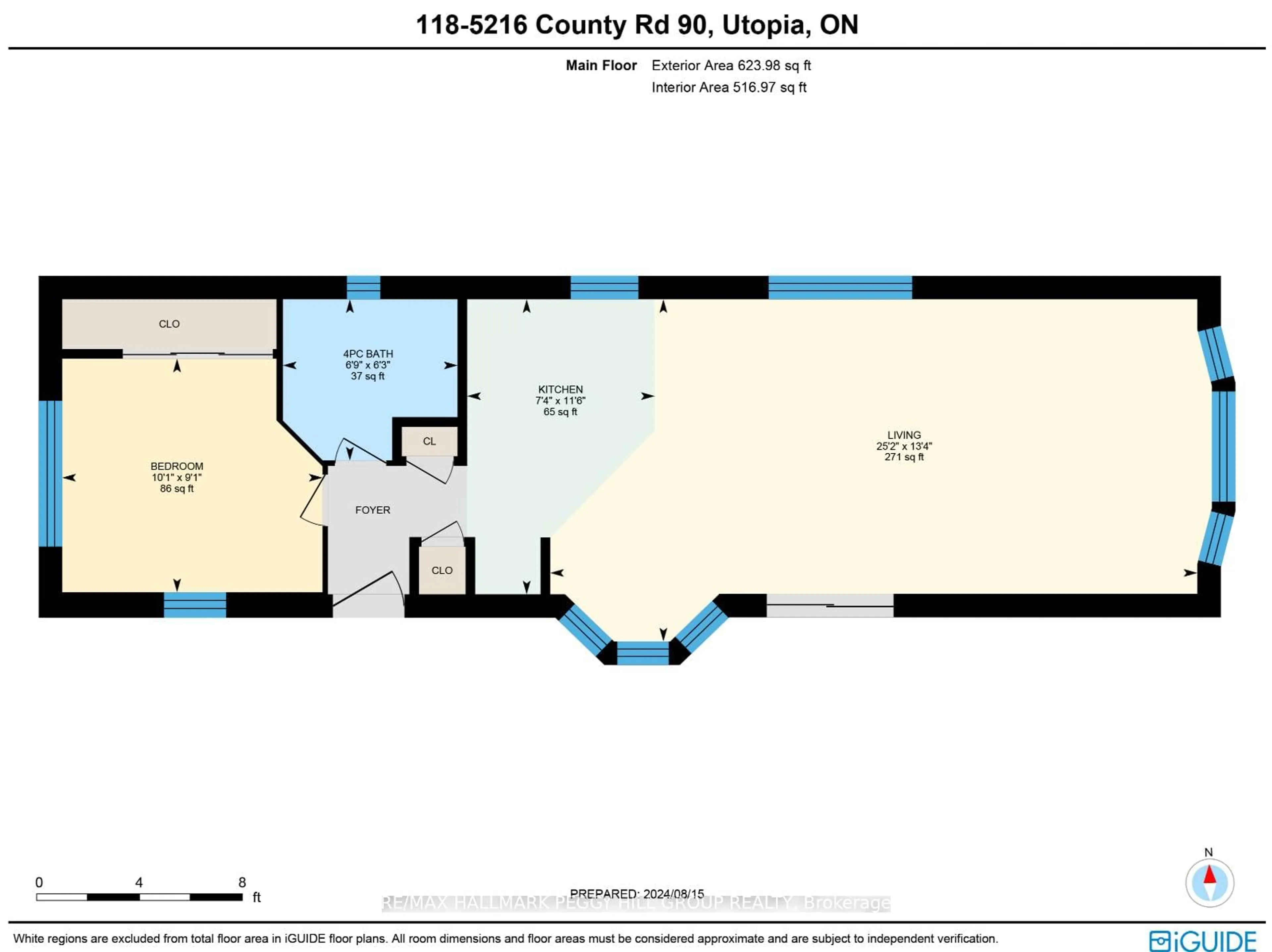 Floor plan for 5216 County Road 90 #118, Springwater Ontario L0M 1T0