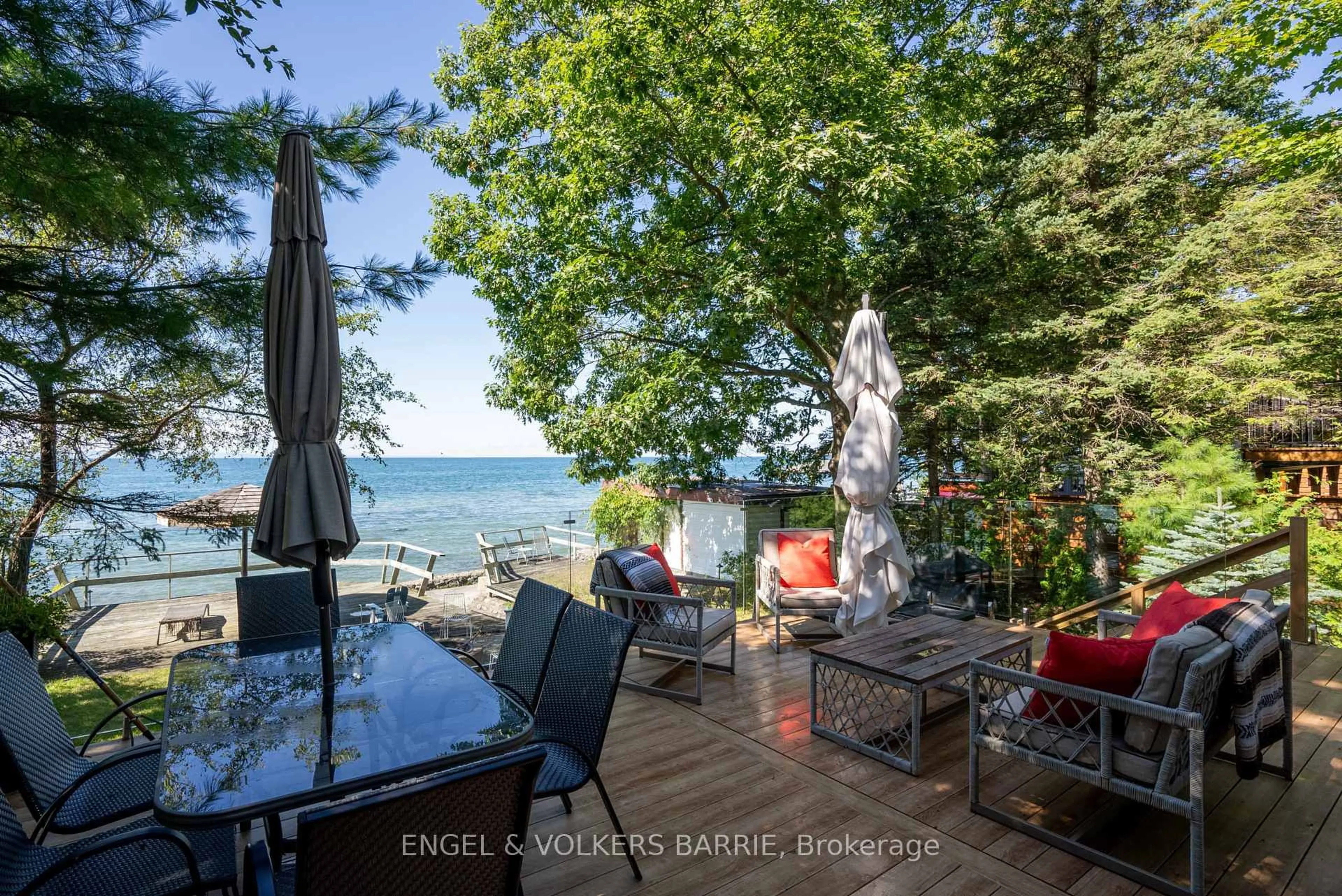 A pic from outside/outdoor area/front of a property/back of a property/a pic from drone, water/lake/river/ocean view for 36 Tiny Beaches Rd, Tiny Ontario L0L 2J0