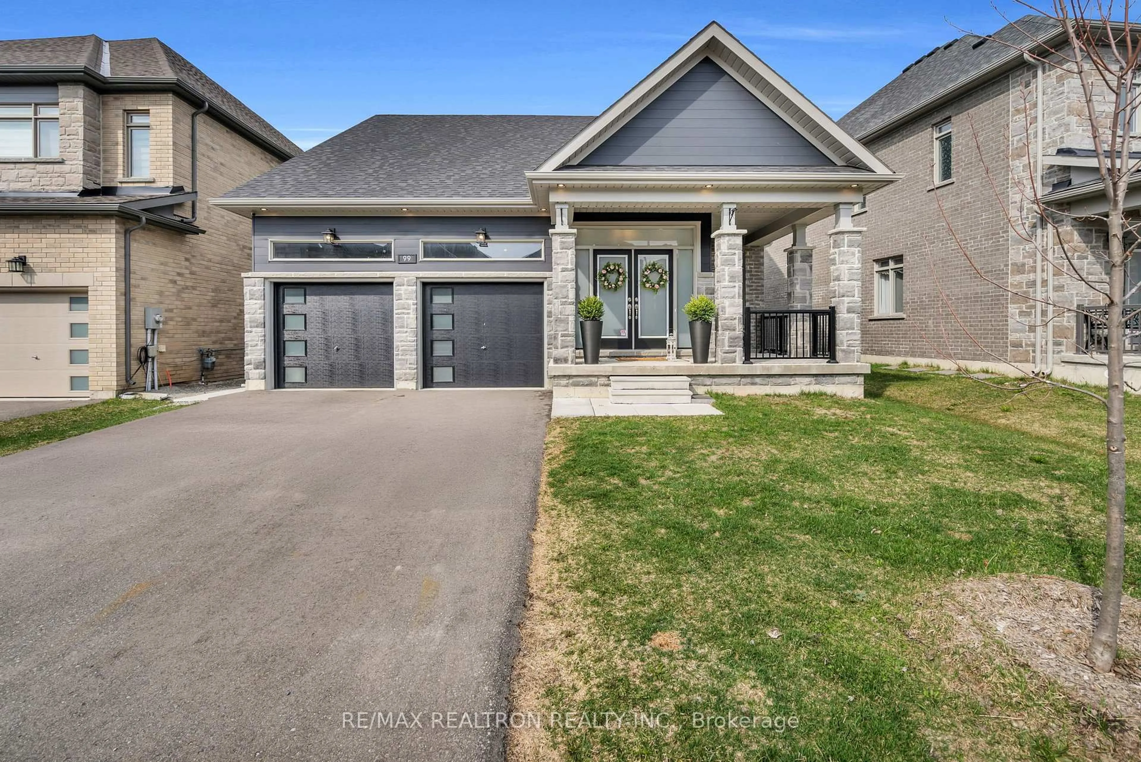 Home with brick exterior material, street for 99 Franklin Tr, Barrie Ontario L9J 0J1