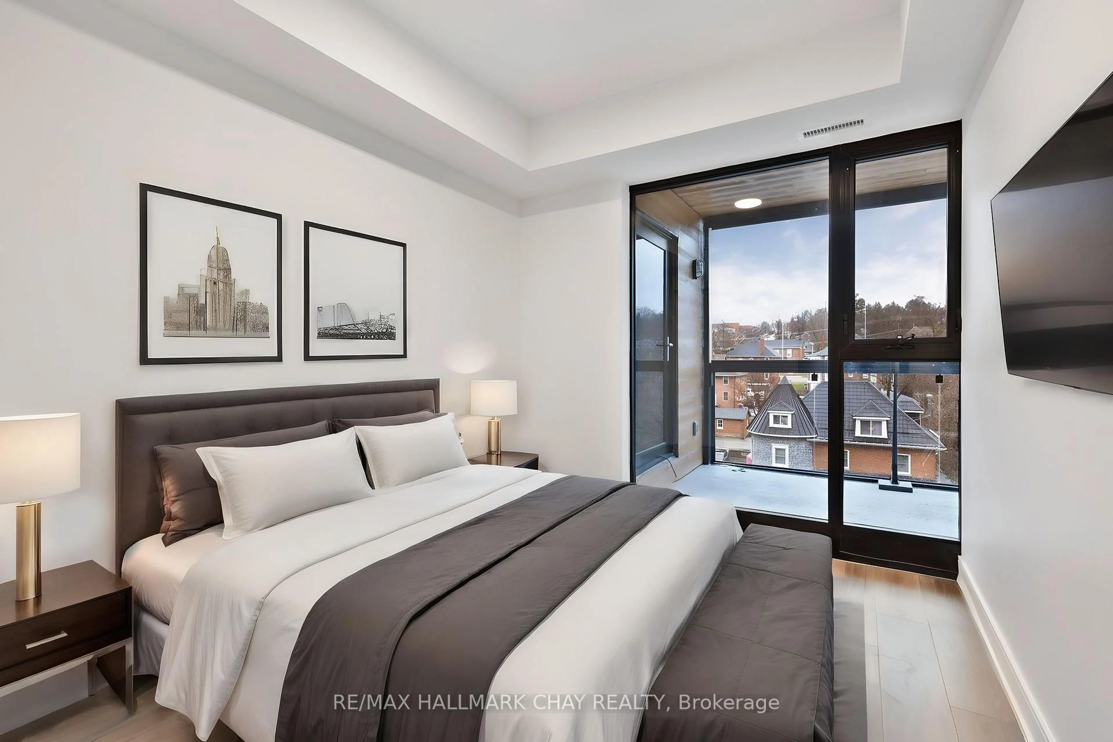 Bedroom with bed, unknown for 185 Dunlop St #521, Barrie Ontario L4M 1B2