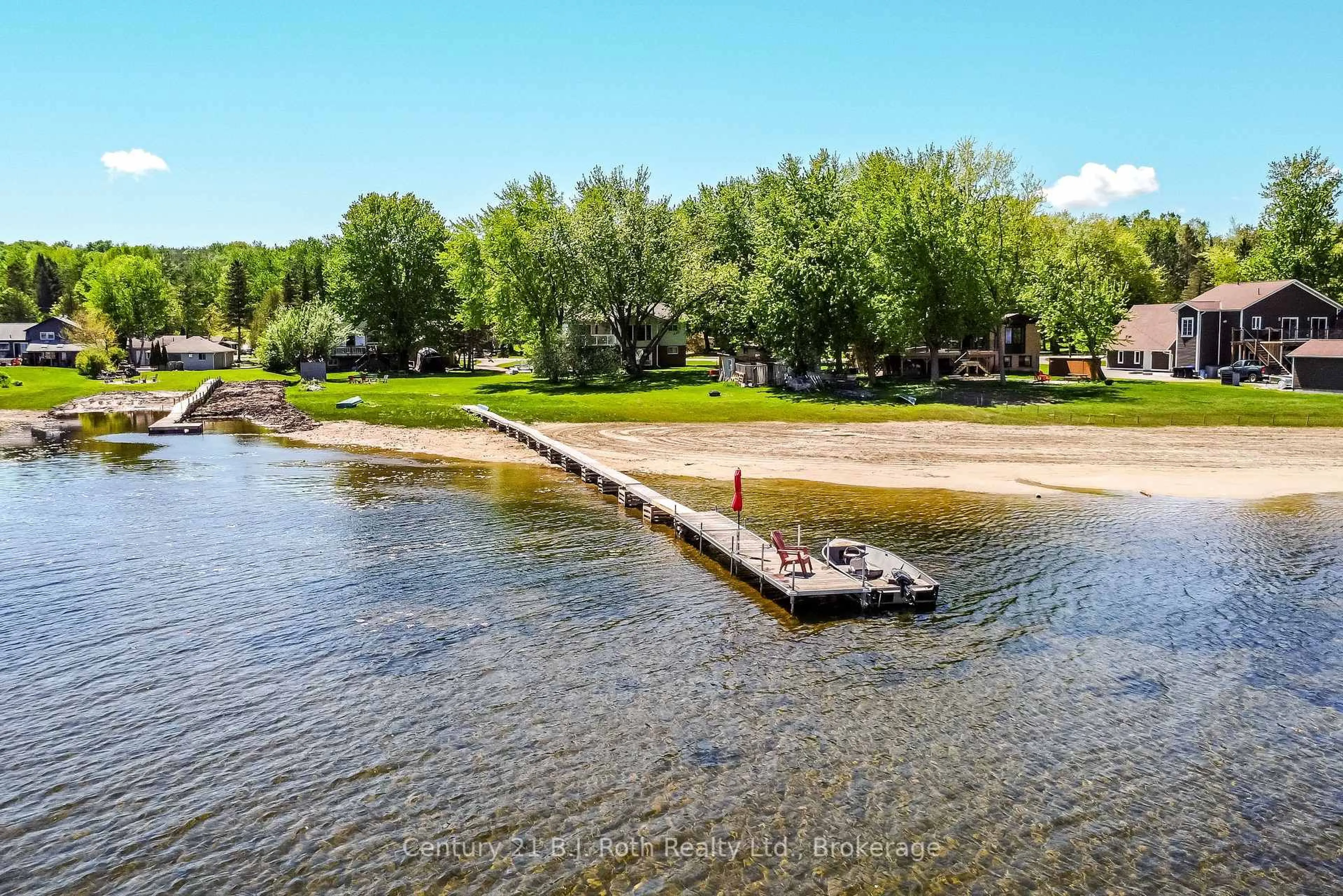 A pic from outside/outdoor area/front of a property/back of a property/a pic from drone, water/lake/river/ocean view for 95 Maskinonge Rd, Tay Ontario L0K 2A0