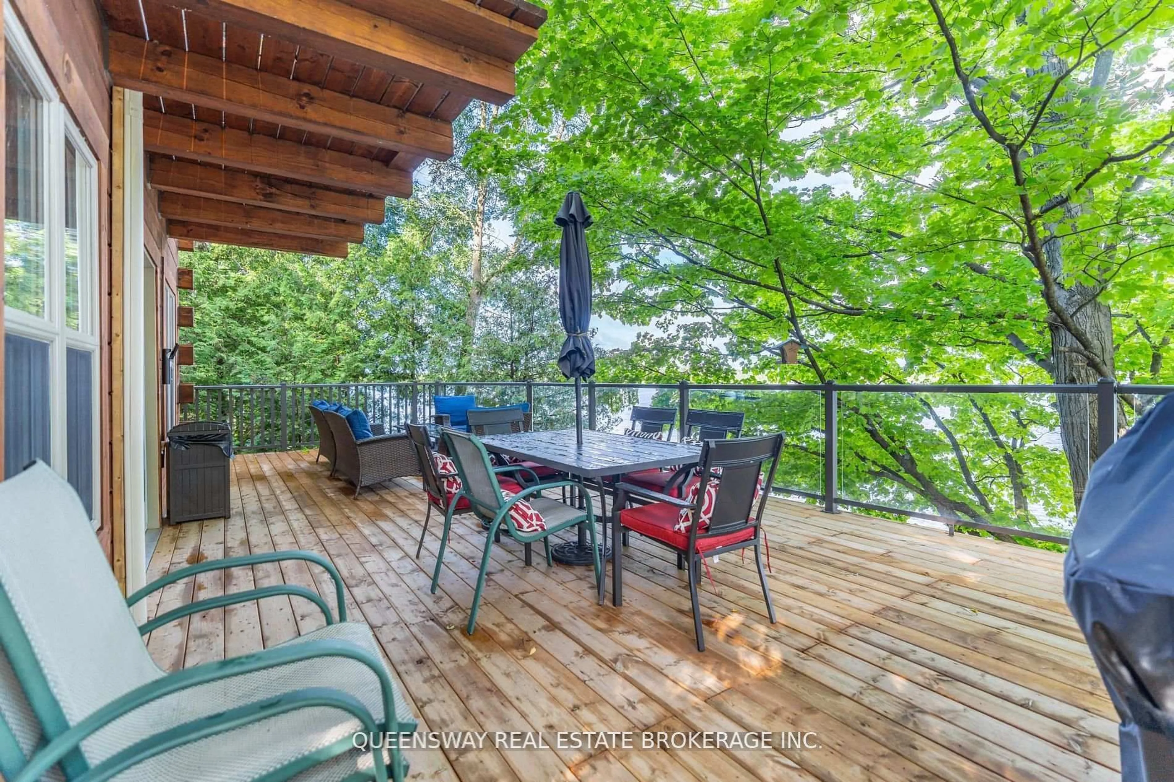Patio, forest/trees view for 1280 Black Beach Lane, Ramara Ontario L0K 1B0
