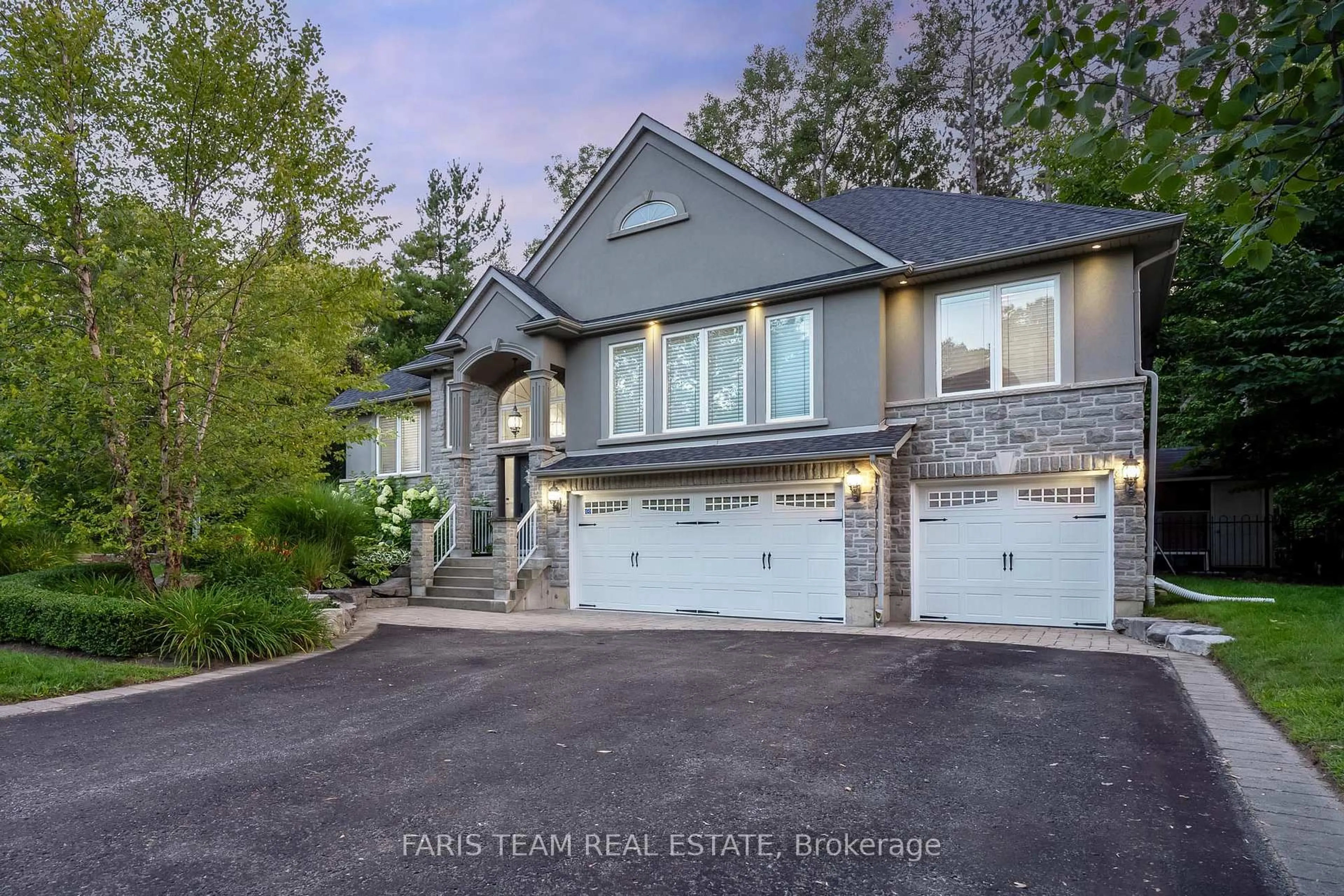 Home with brick exterior material, street for 2 Reillys Run, Springwater Ontario L0L 1Y3